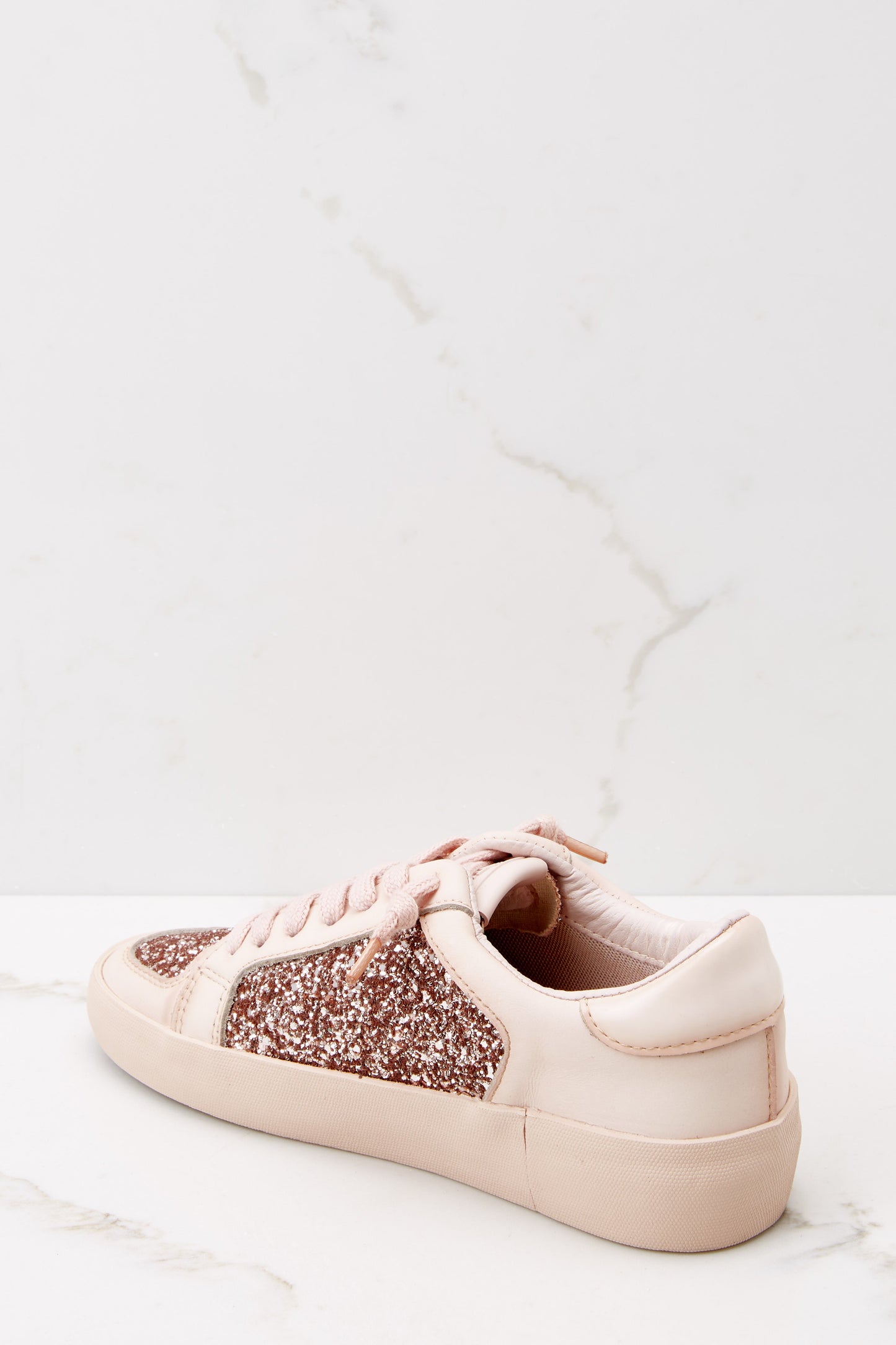 Alexis Beige Glitter Low Top Sneakers