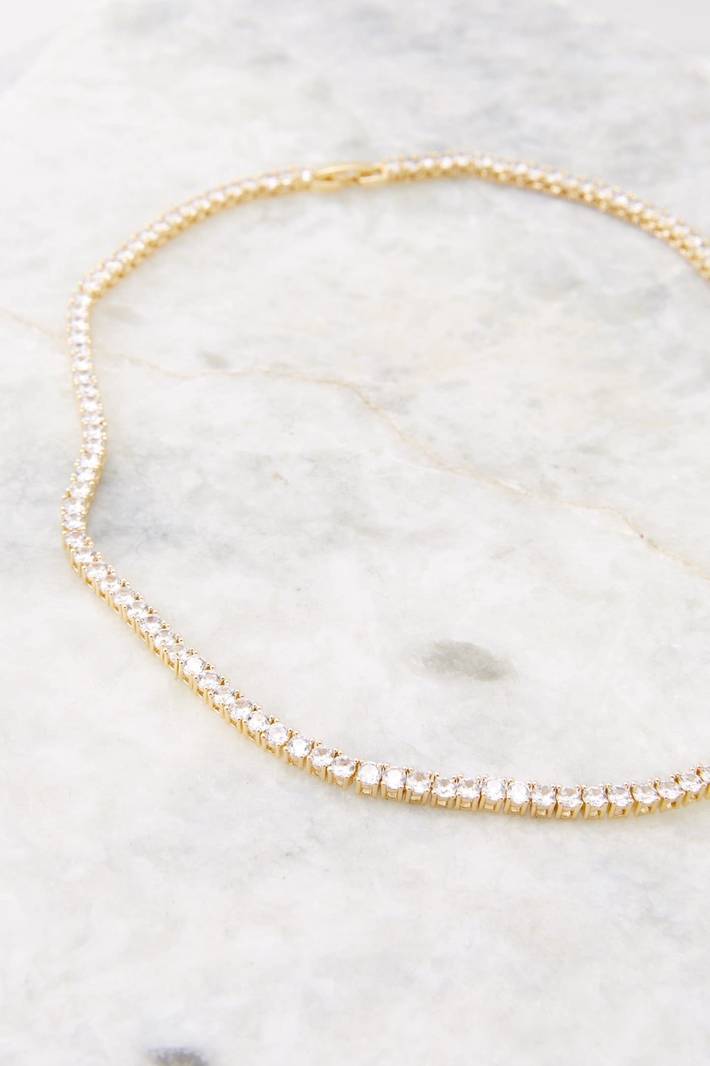 Karla Gold Tennis Necklace