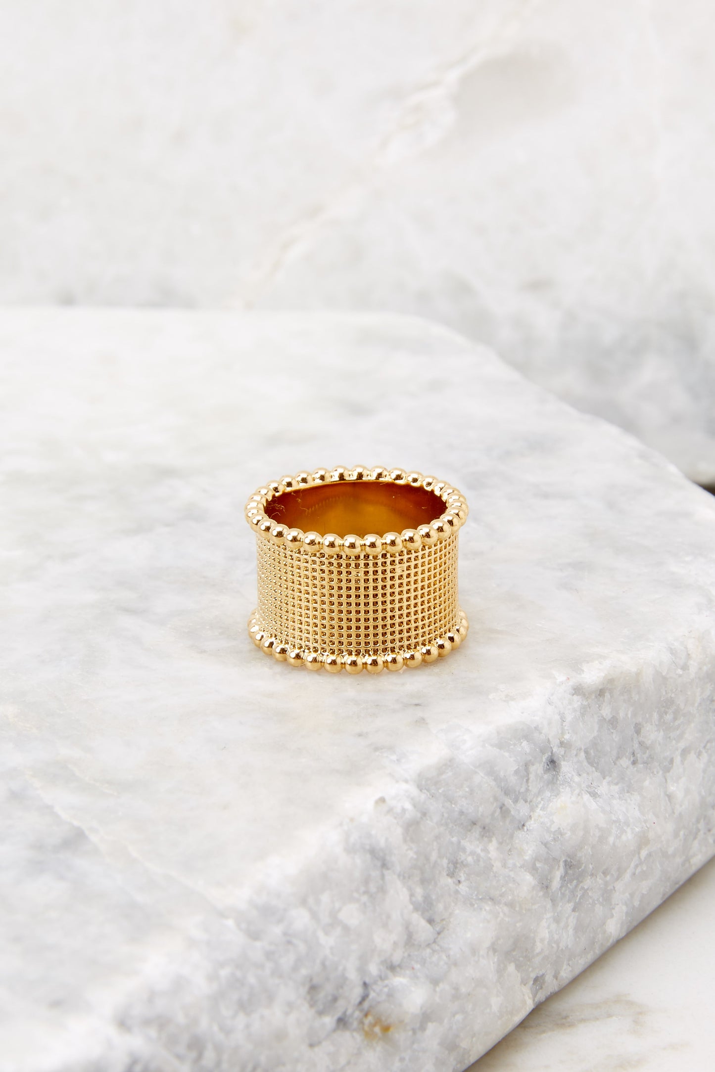 Hammered Gold Band Ring