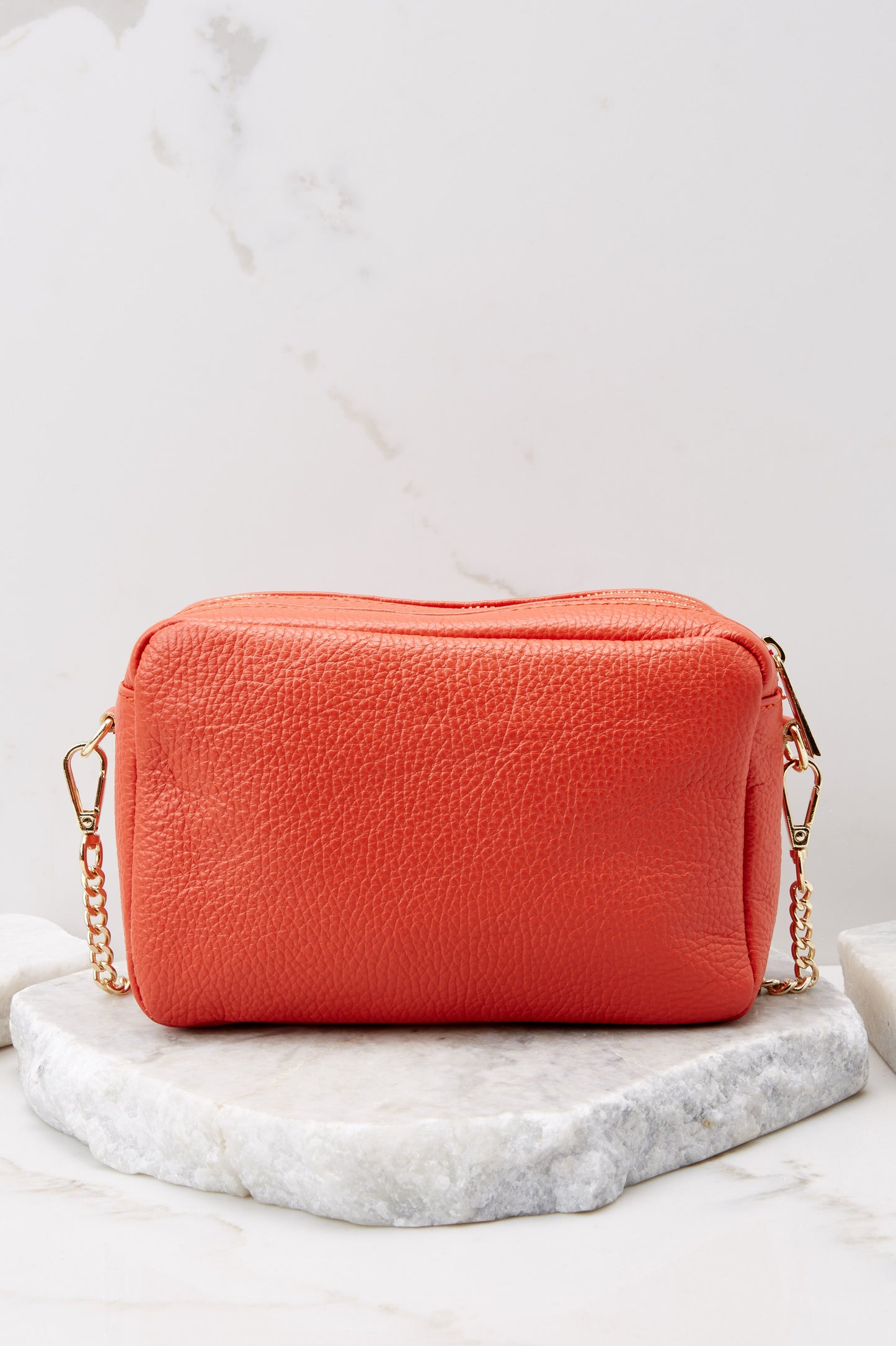 Too Chic Burnt Orange Leather Bag