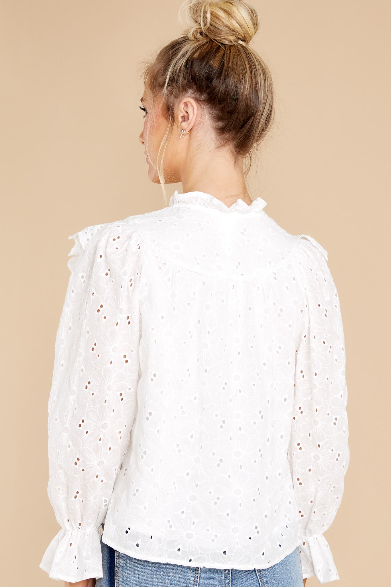 Passion For Perfection White Eyelet Top
