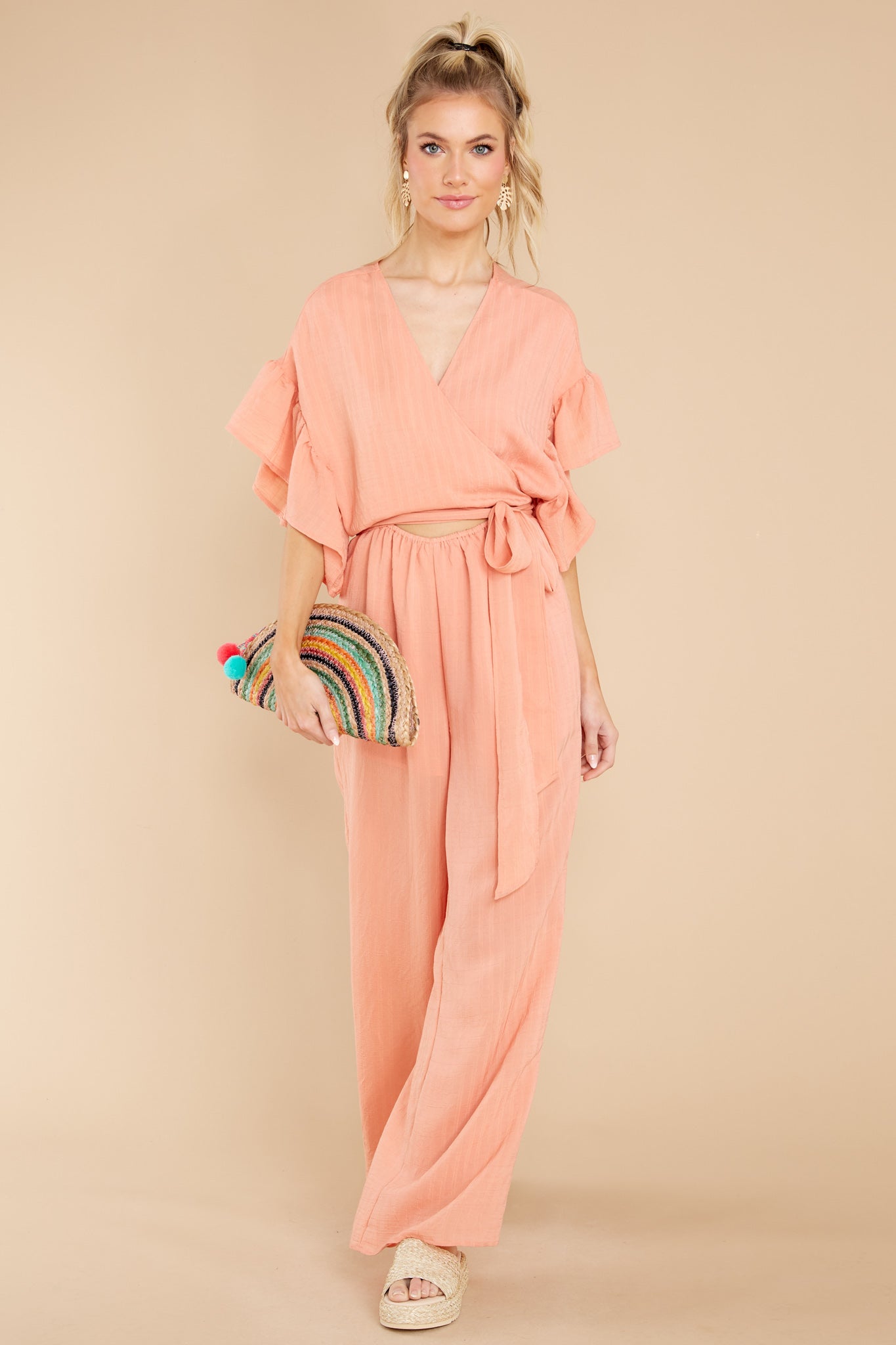 Change Your Destiny Peach Jumpsuit