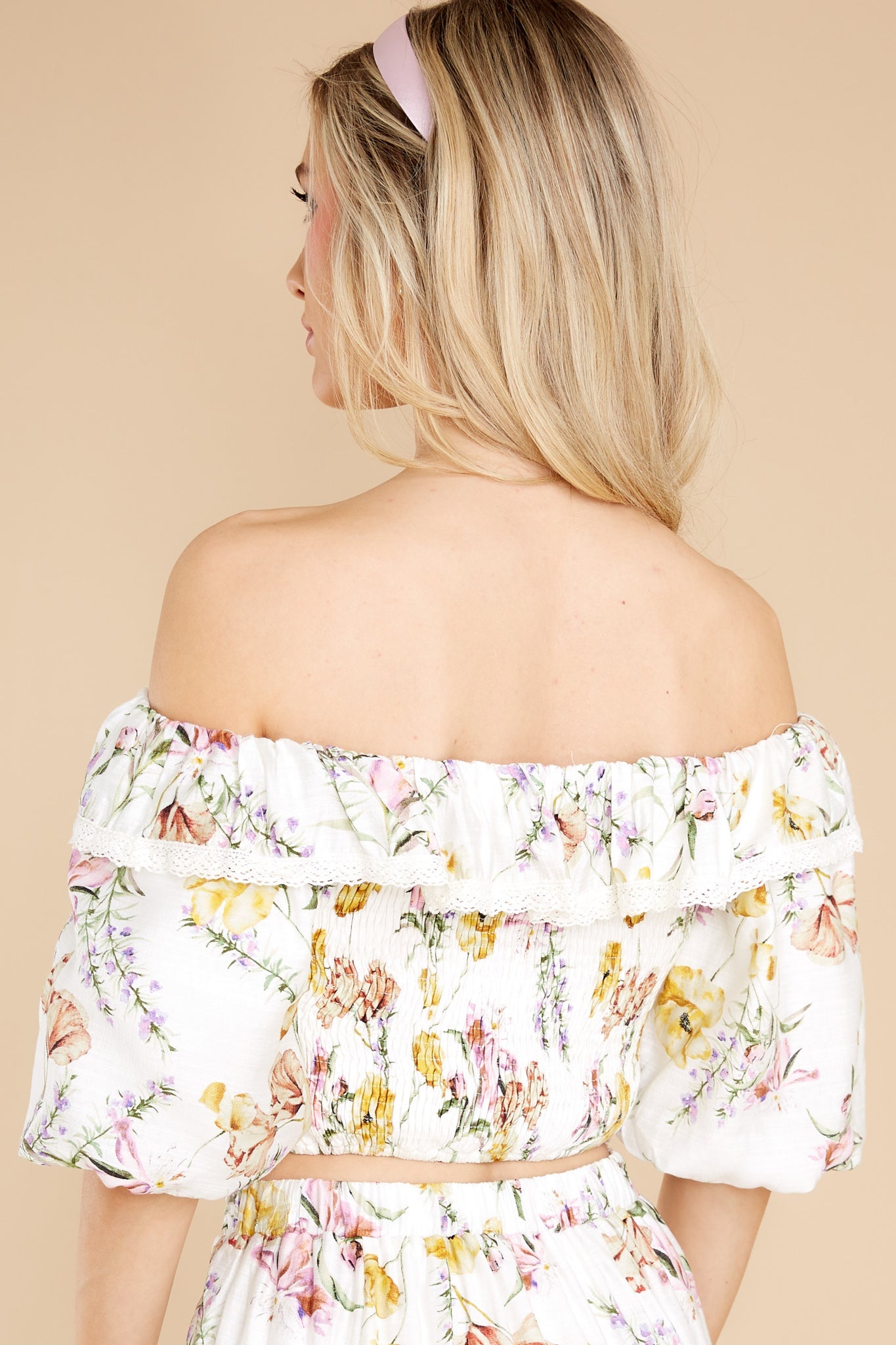 Budding Potential White Floral Top