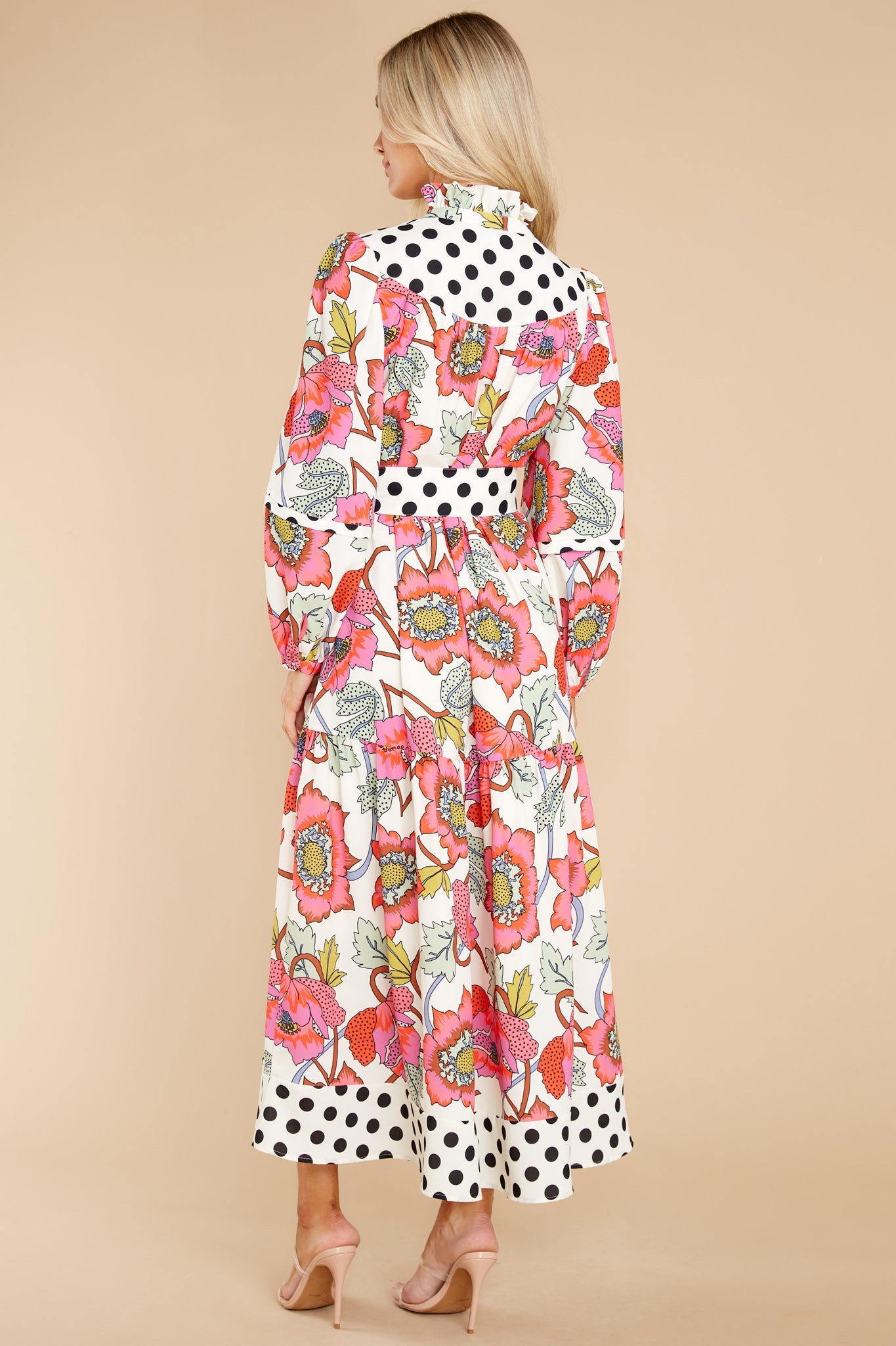 Delphine Peony Polka Dot Dress