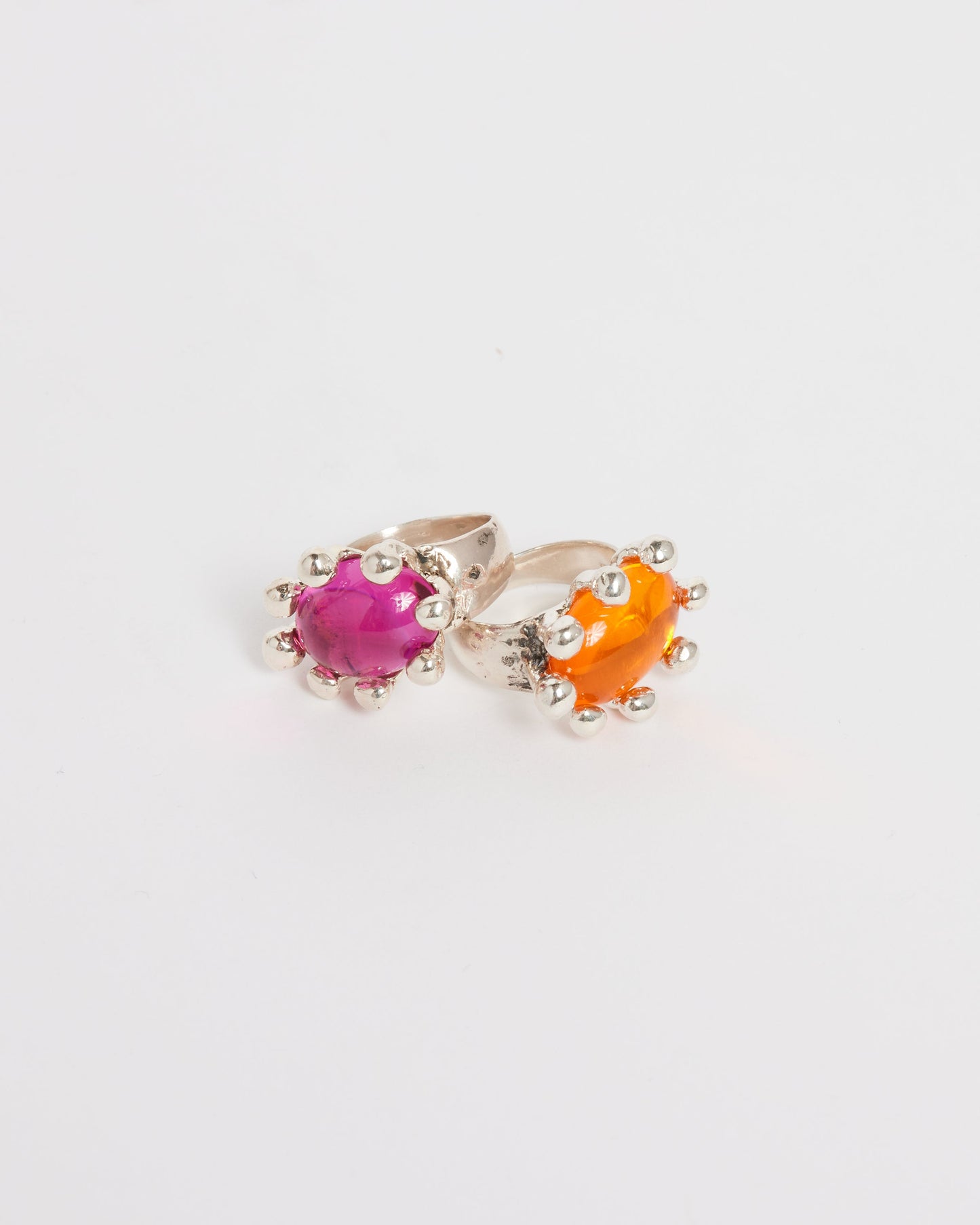 Sterling Silver Diva Ring in Fuchsia