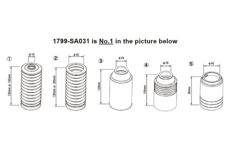 HKS Dust Booth Set Black 165mm 18mm (hks1799-SA031)