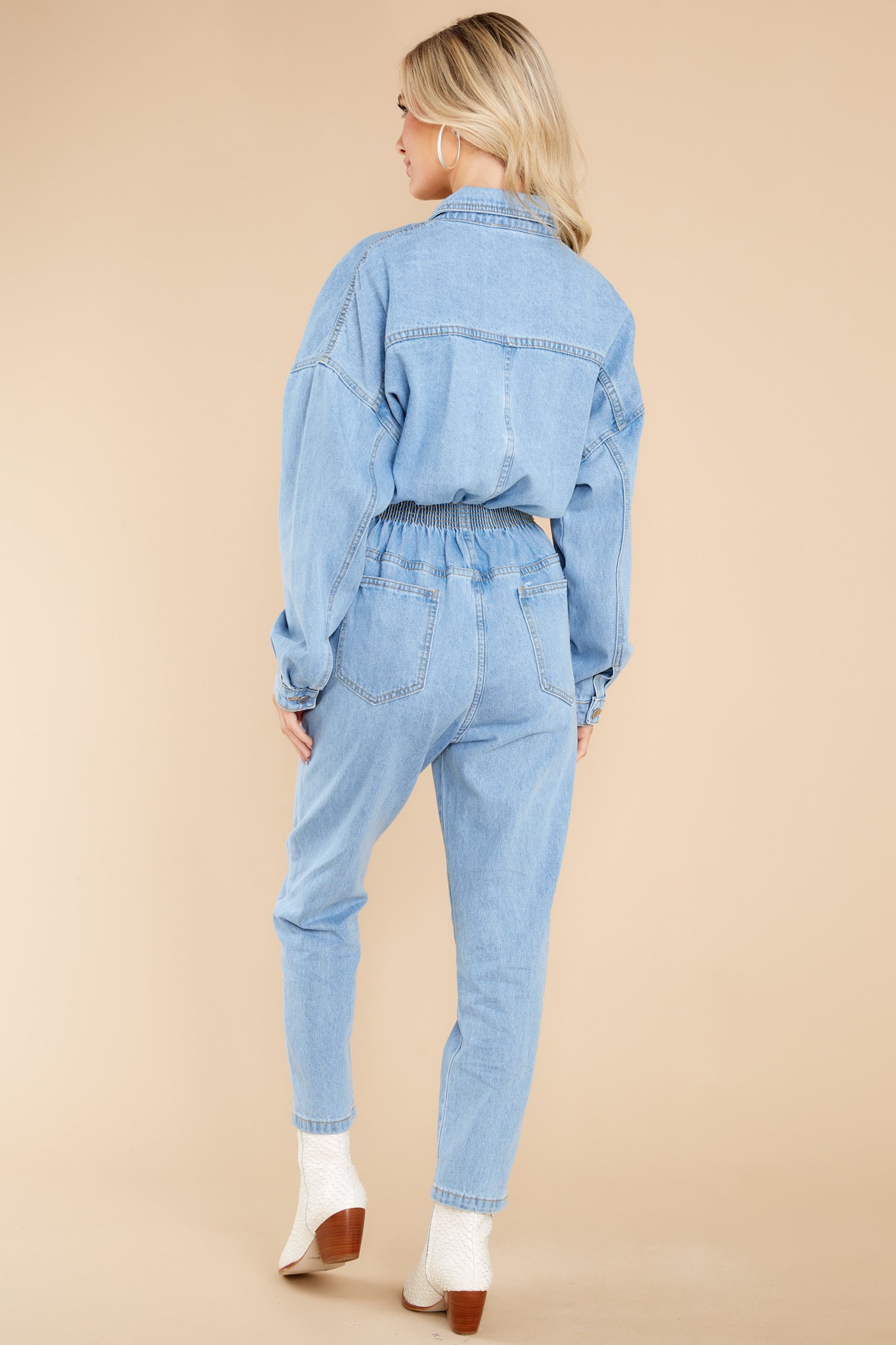 Focused On Myself Denim Jumpsuit