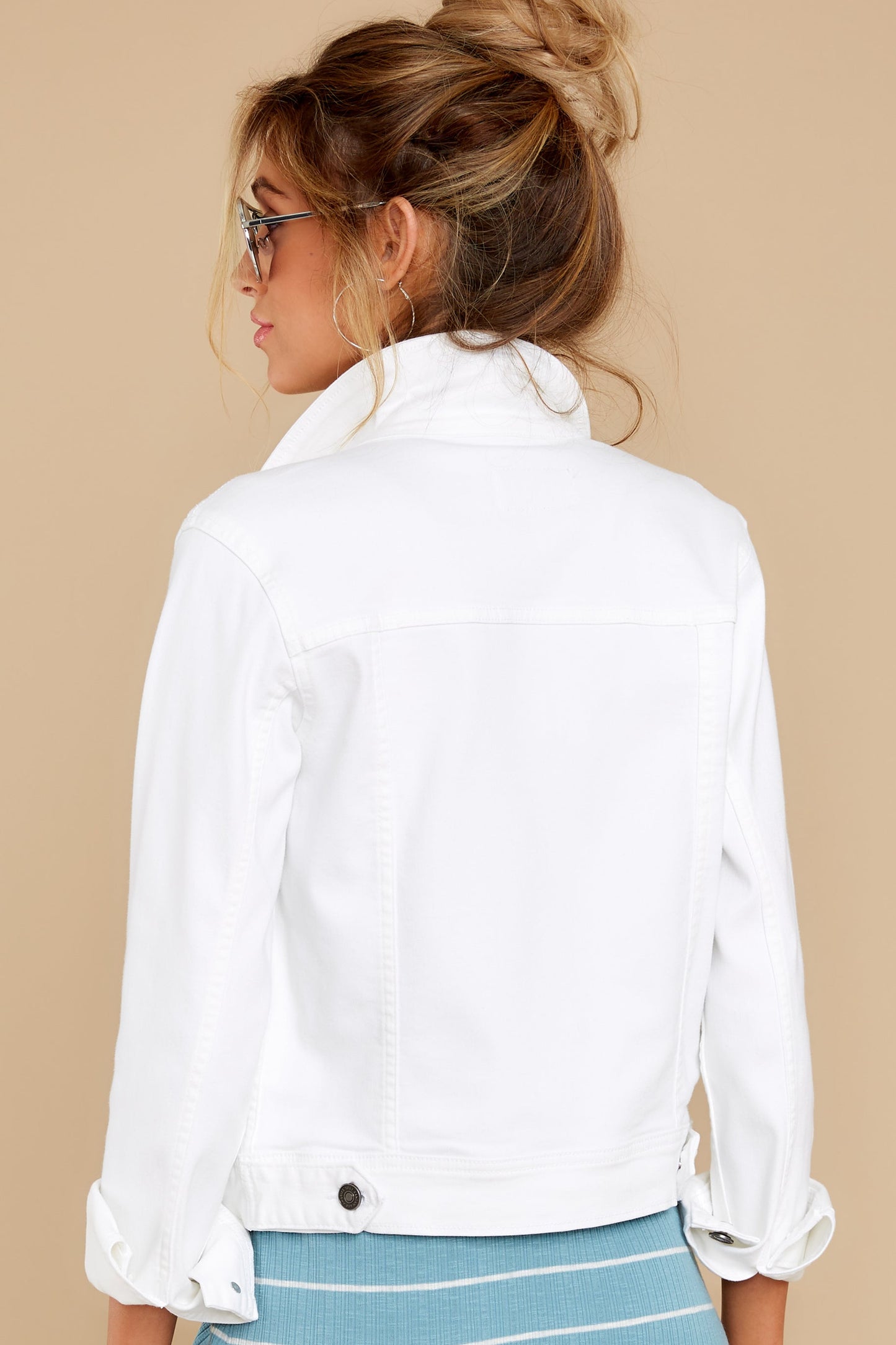 Framed By Love White Denim Jacket