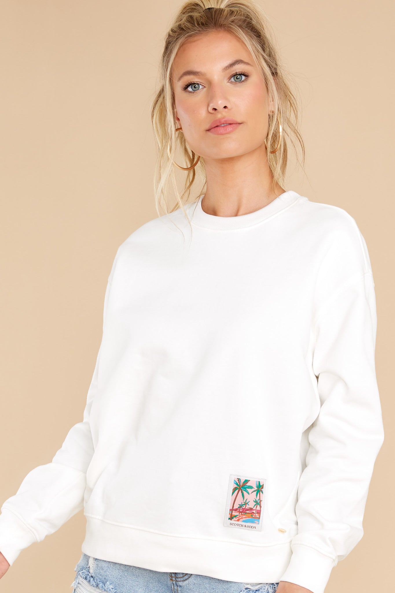 Little Piece Of Paradise Off White Sweatshirt