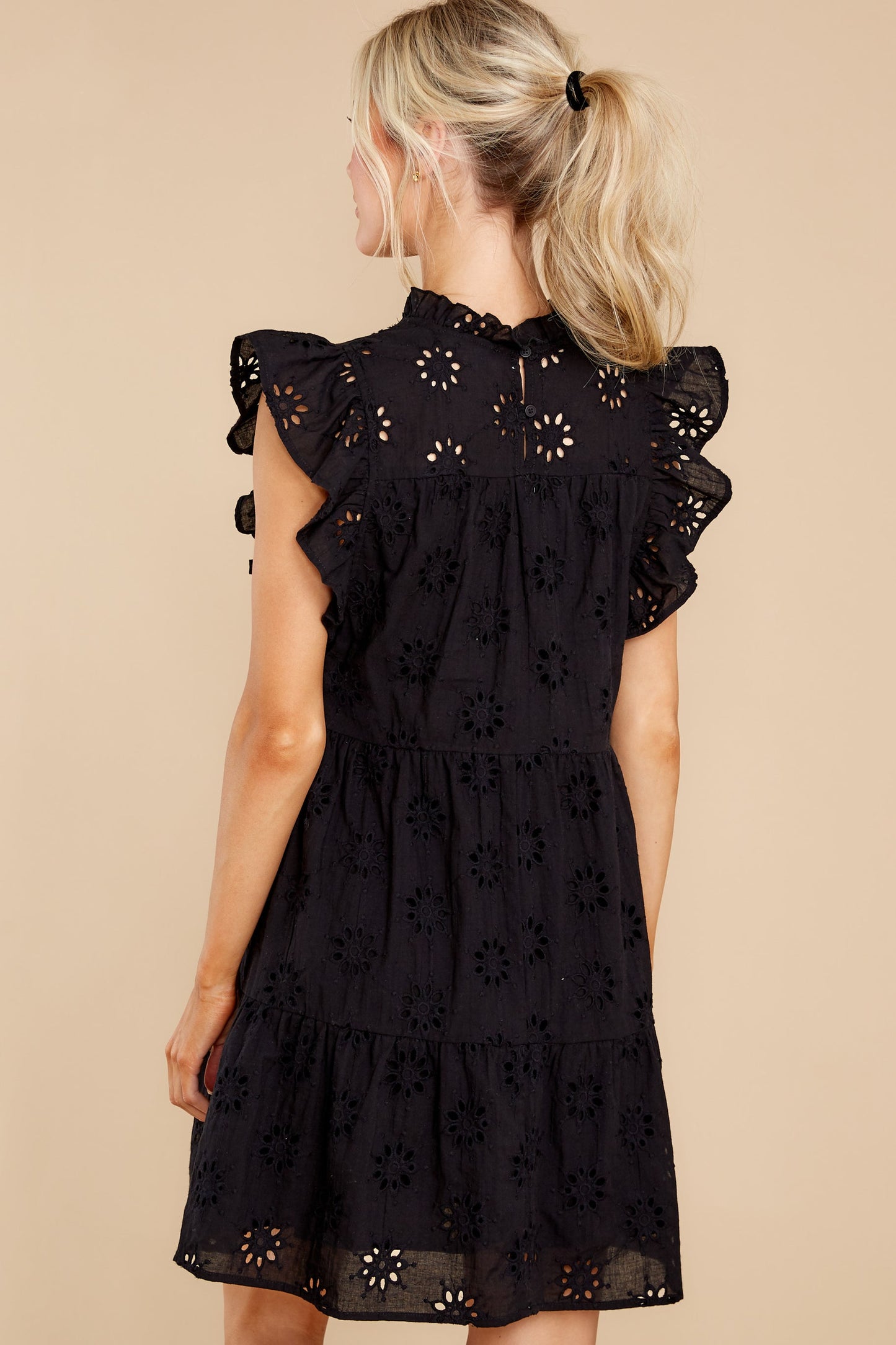 So Unreal Black Eyelet Dress