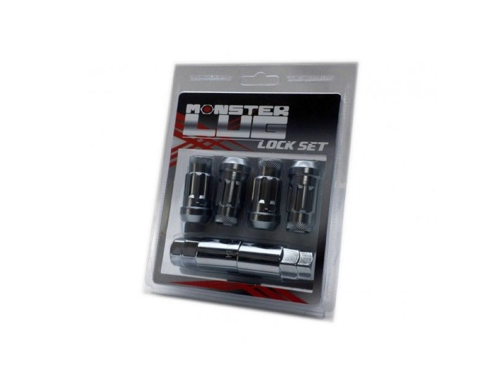 Wheel Mate 14x1.50 Monster Lug Silver Locking Lug Nut - Set of 4