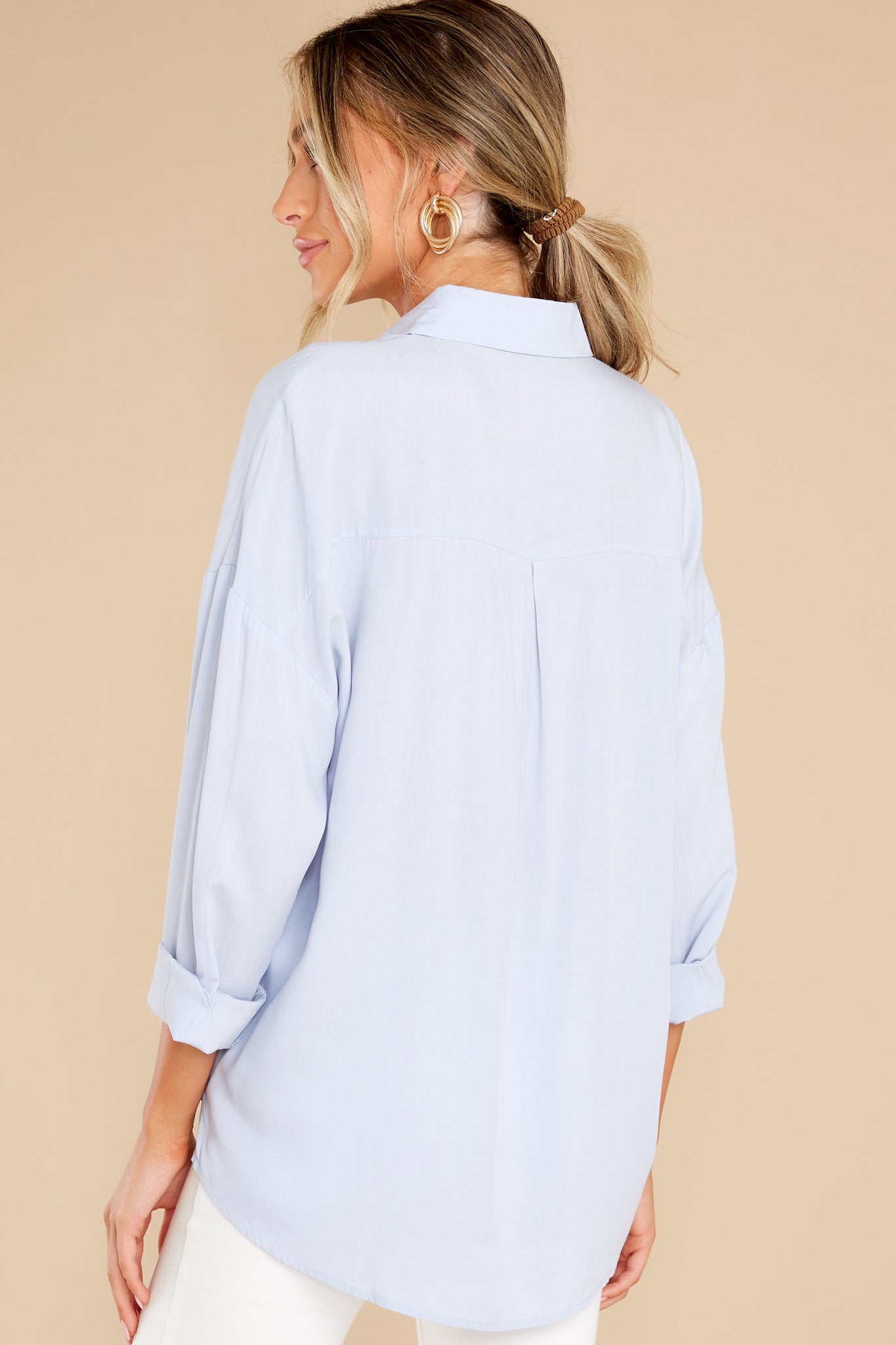 Always Improving Pastel Blue Top