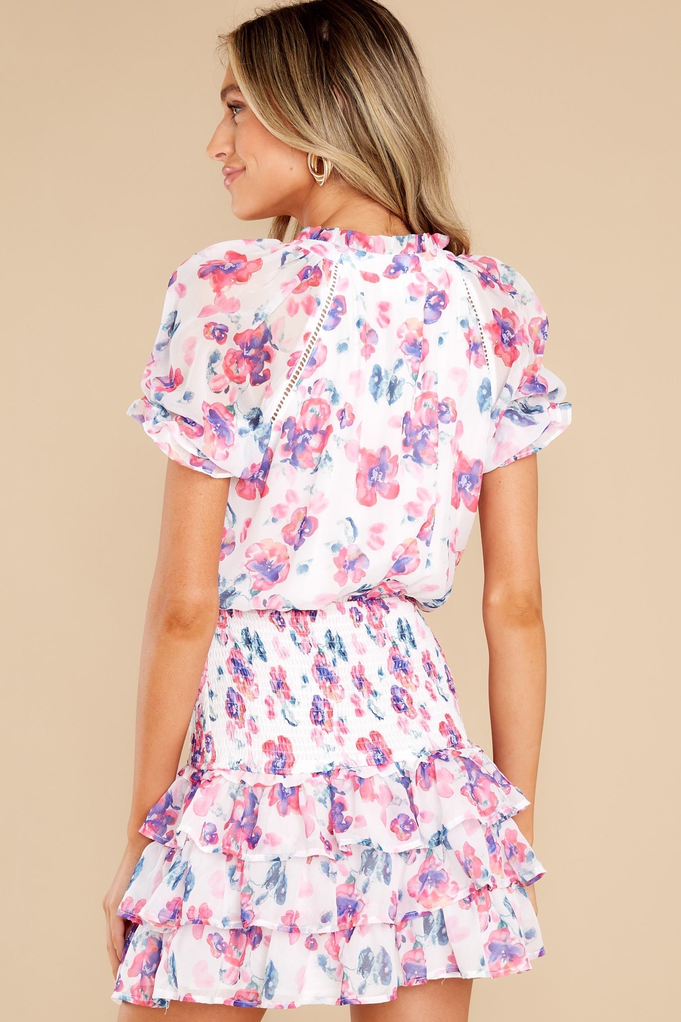 Olive Pink Floral Dress