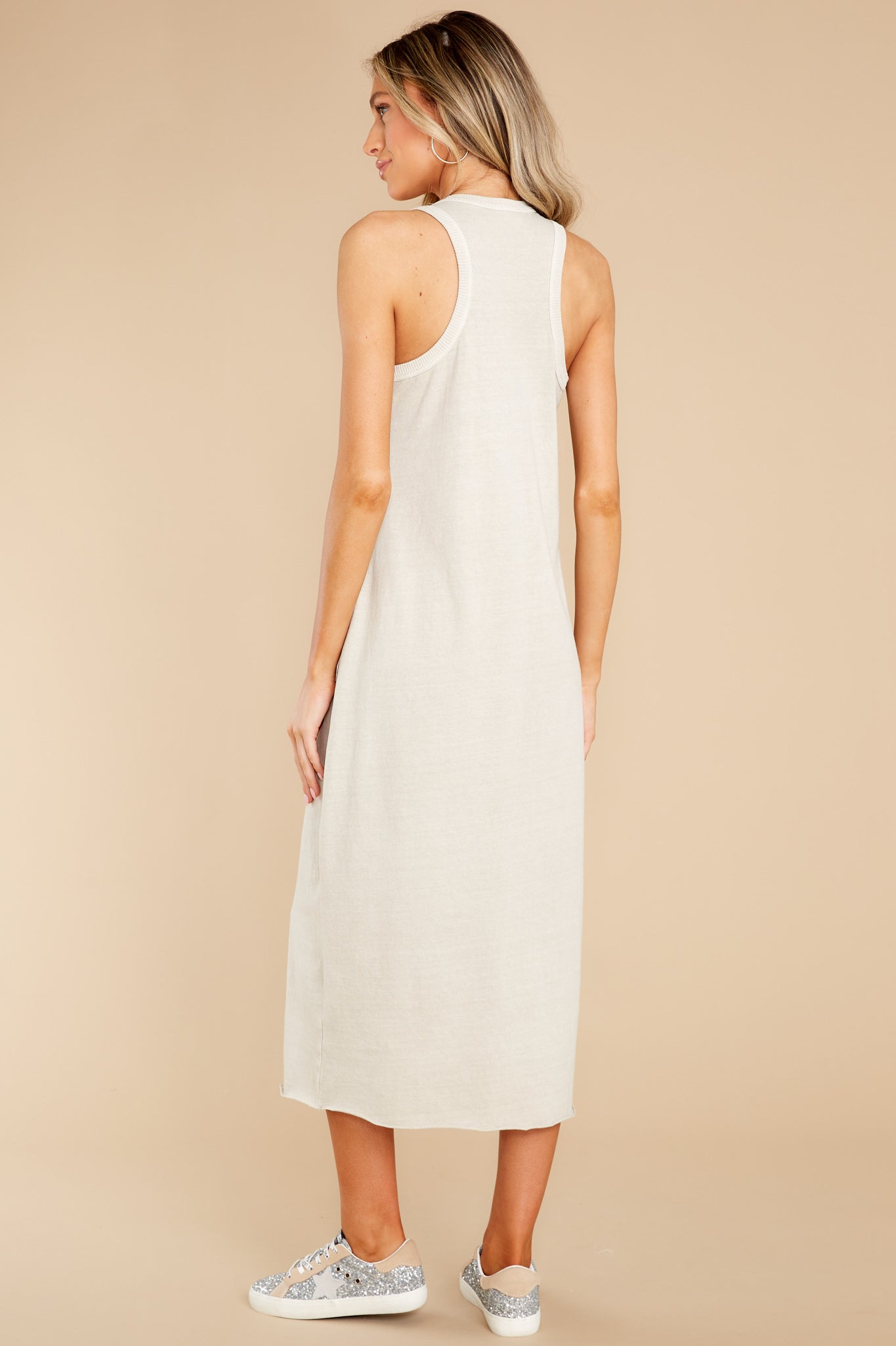 Natural Comfort Sand Midi Dress
