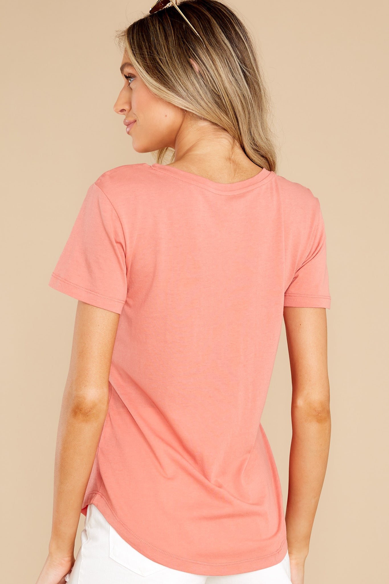 Kasey Canyon Rose Modal V-Neck Tee