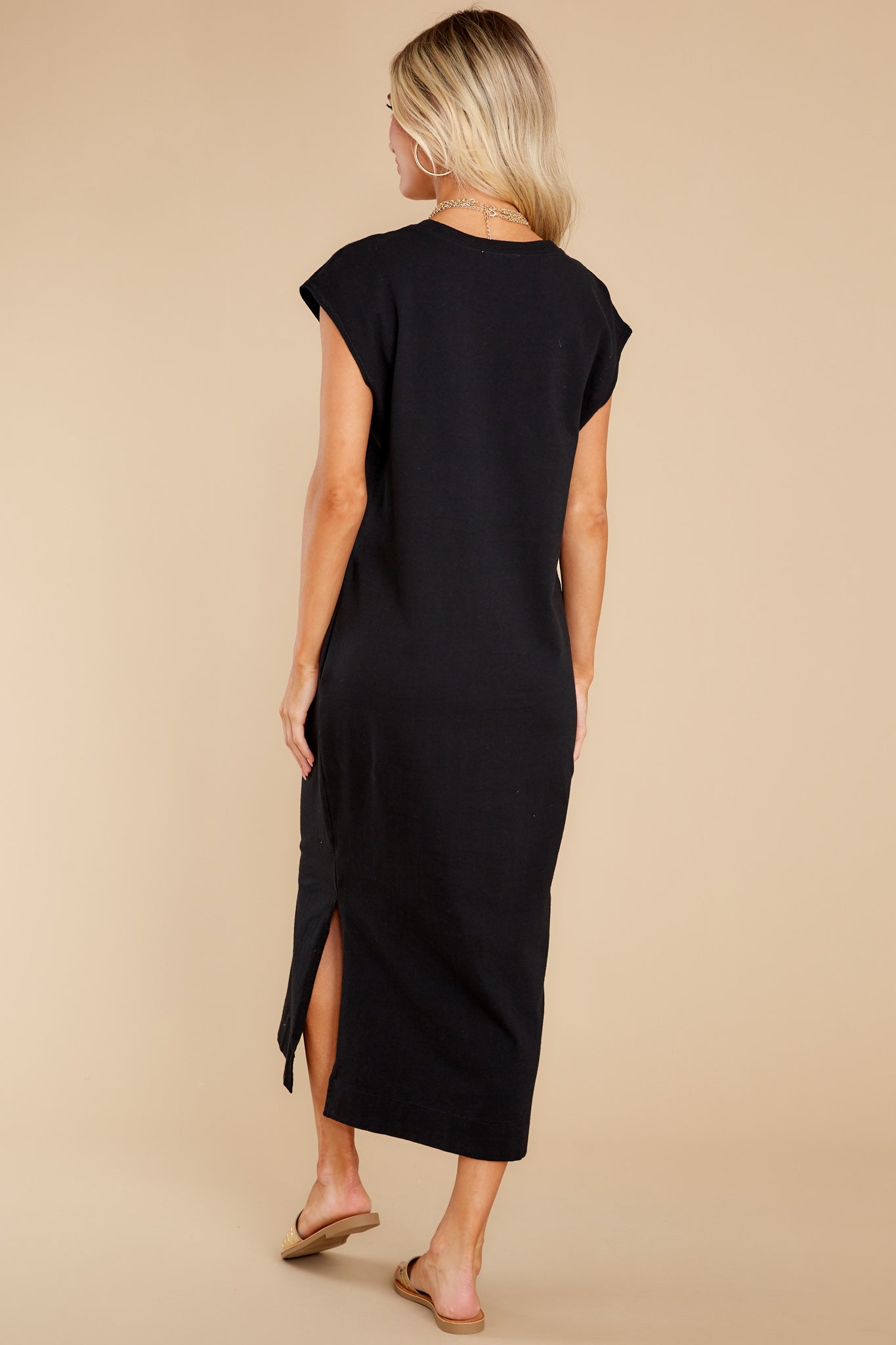 Everything I Wanted Black Midi Dress