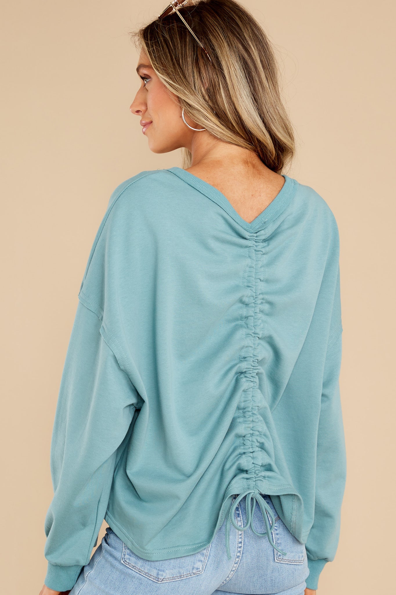 Always There For Me Turquoise Blue Top