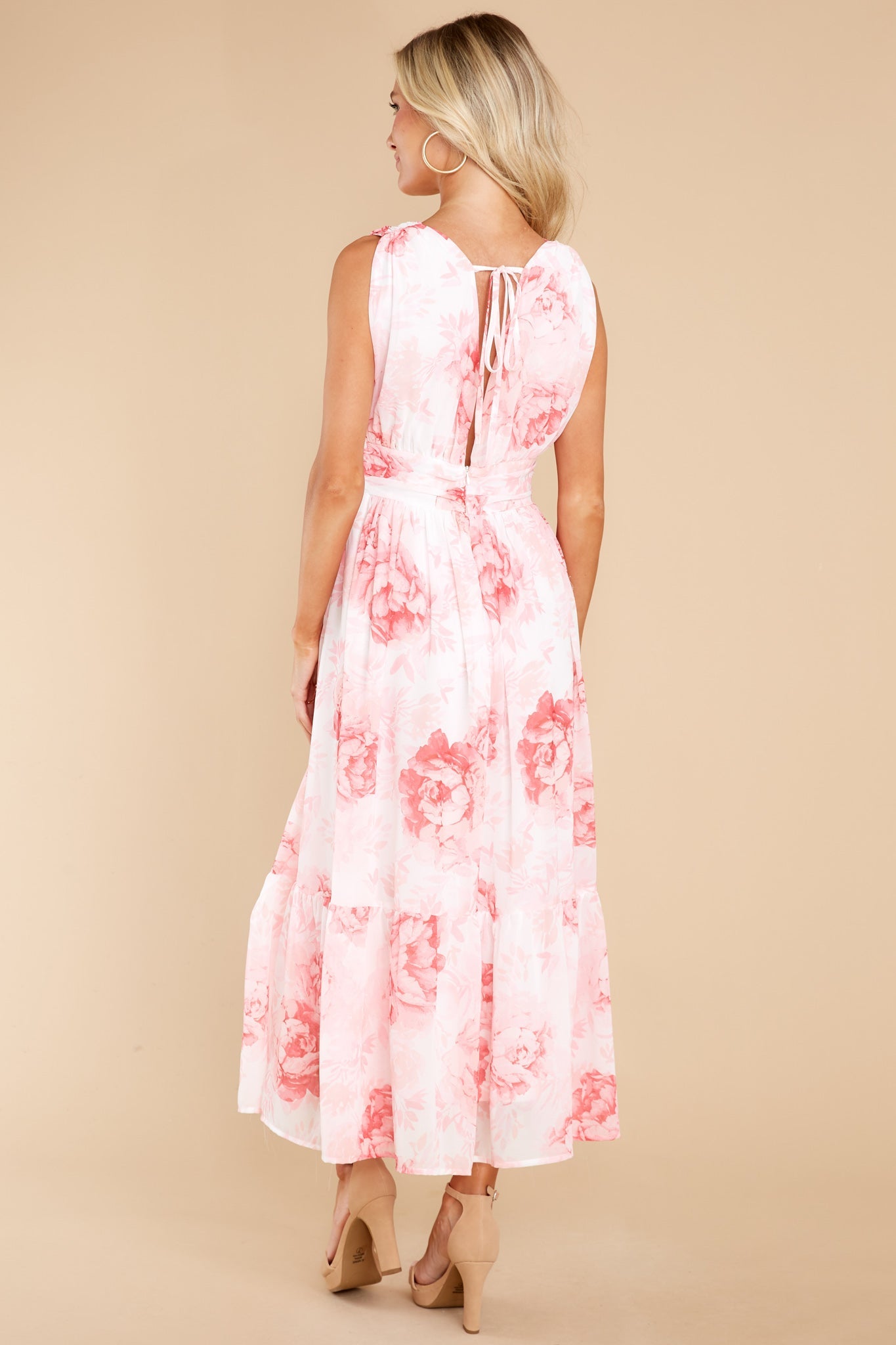 Always A Classic Pink Floral Print Midi Dress