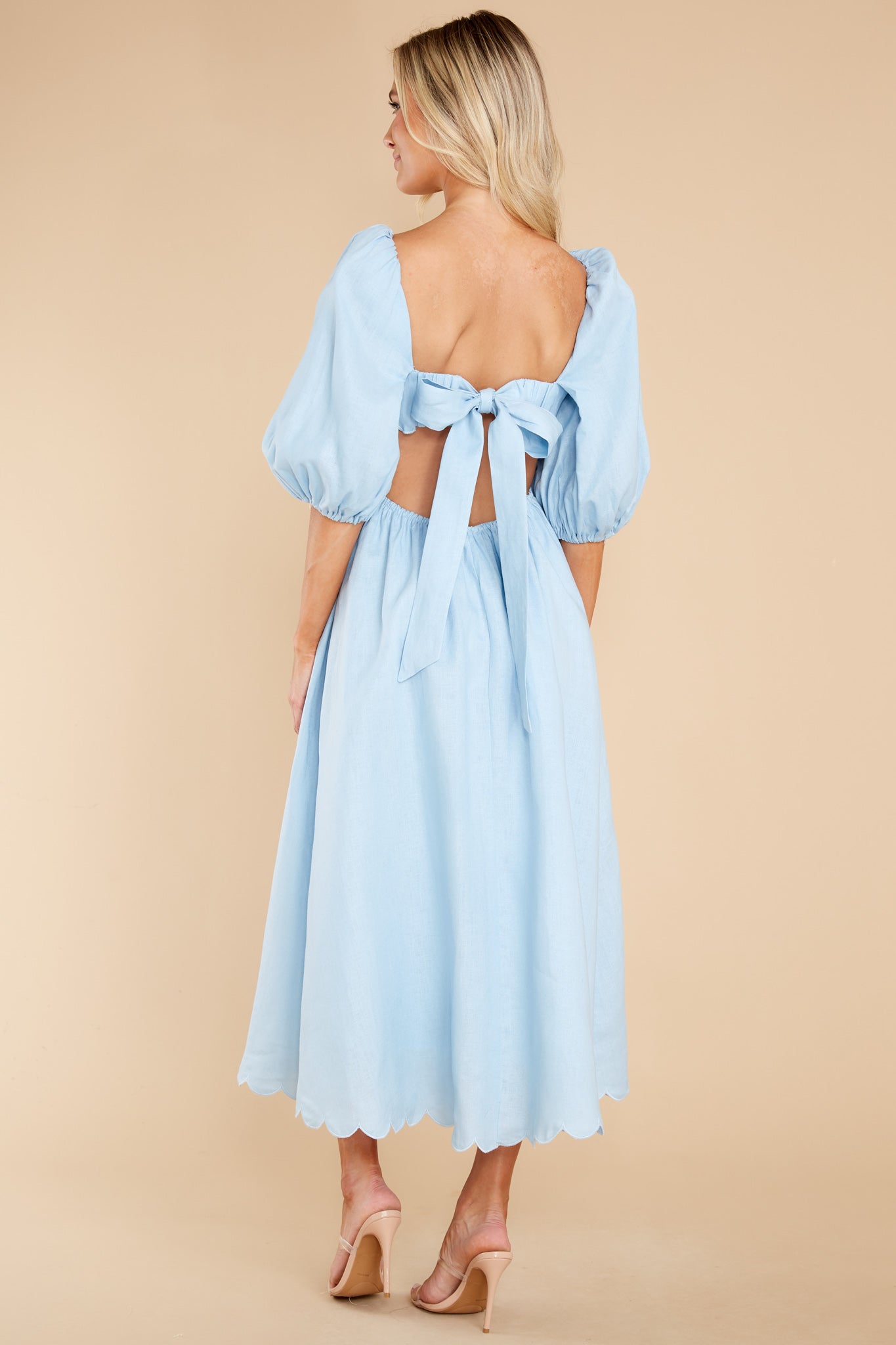 Endless Romance Light Blue Midi Dress