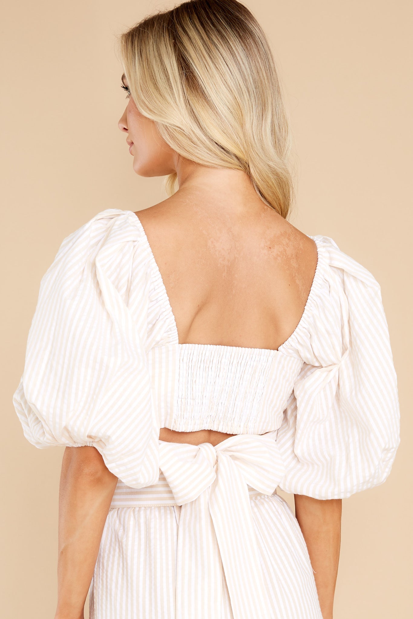 Lune White Beige Top