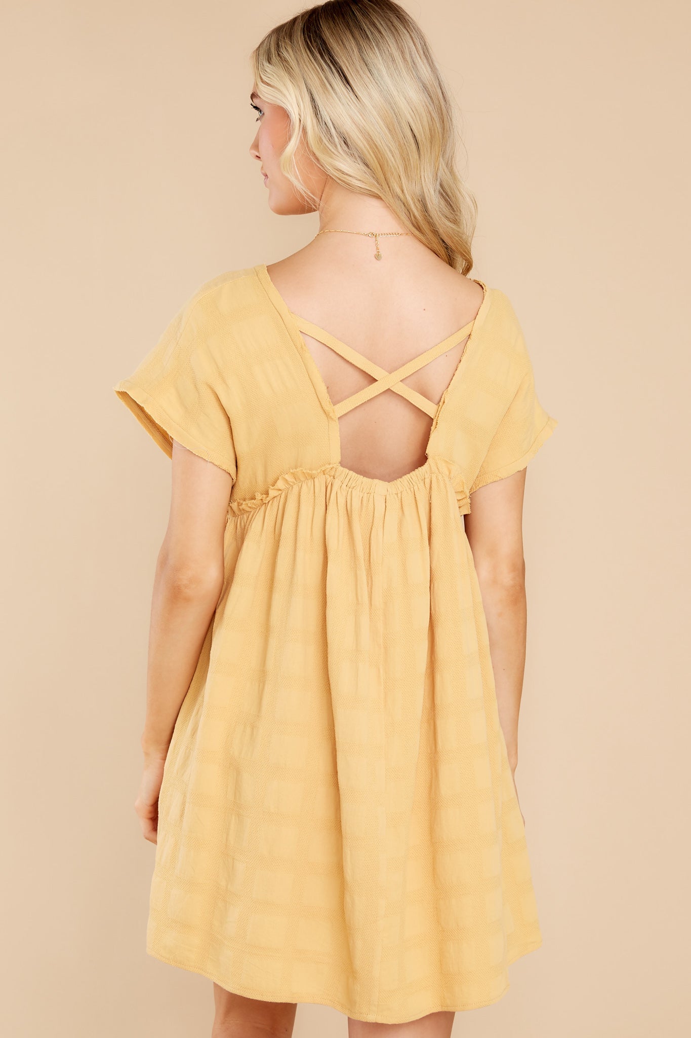 Live Freely Mustard Yellow Romper Dress
