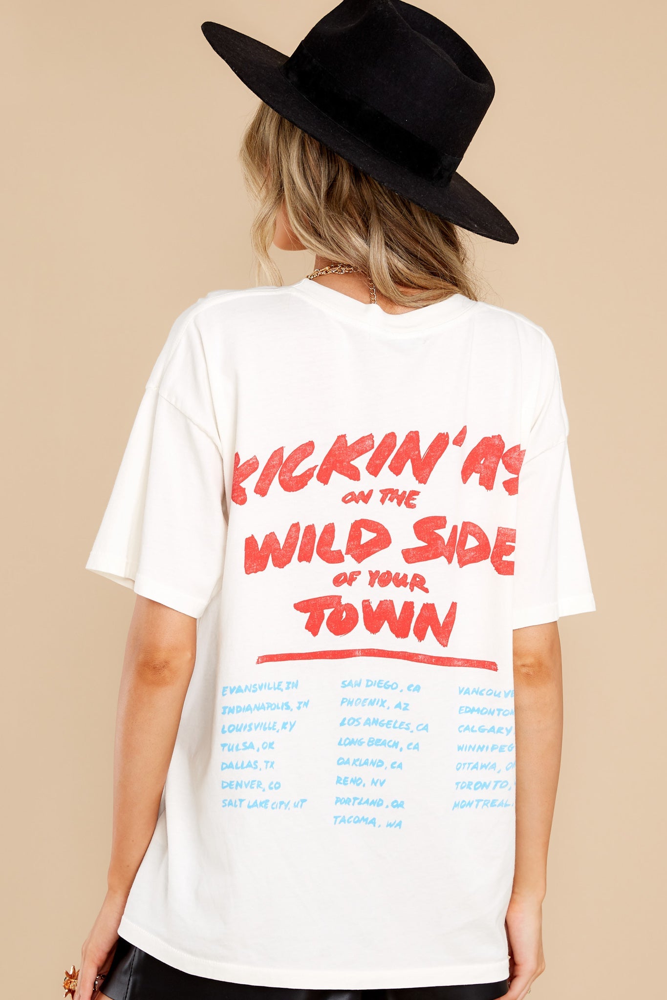 Motley Crue Wild Side Stone Vintage Merch Tee