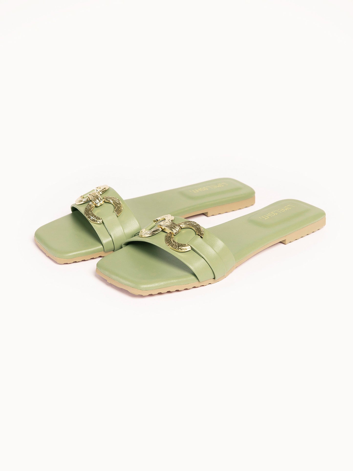 Metallic Chain Flats