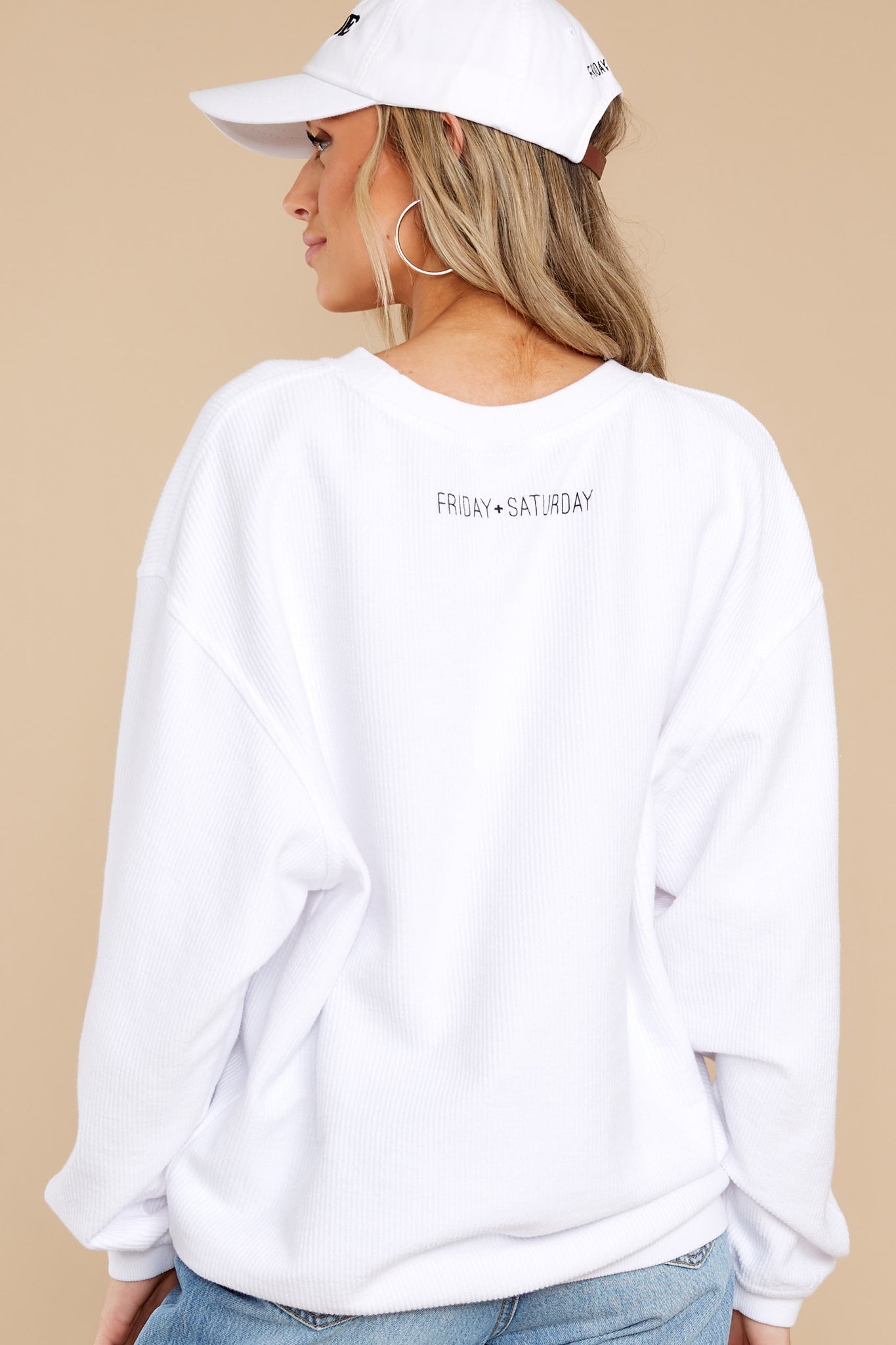 Bride White Corded Sweatshirt