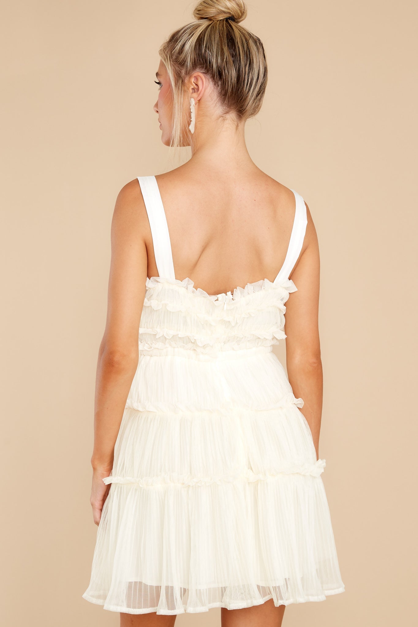Cheap Frills Ivory Dress