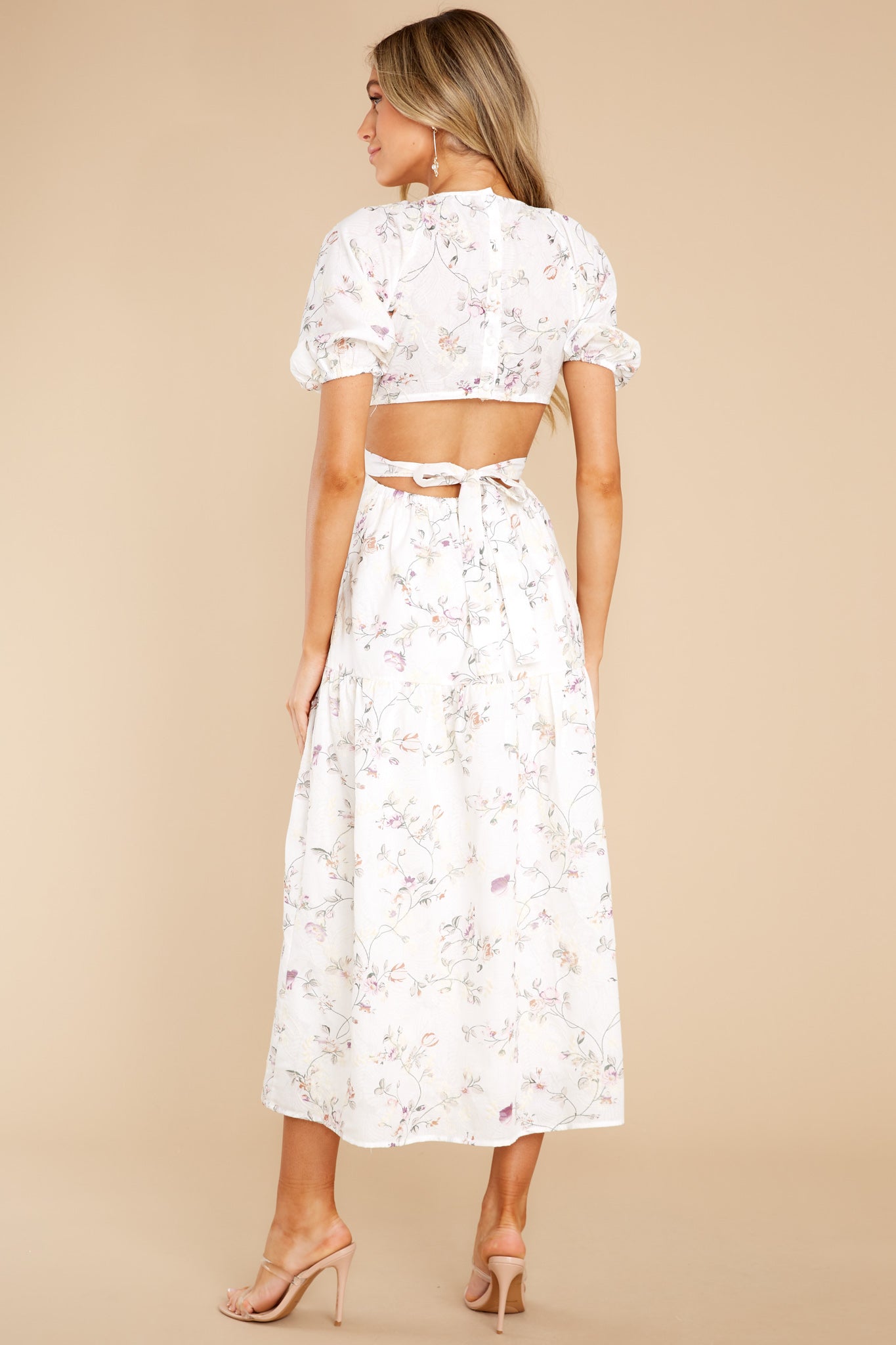 Daytime Ventures Ivory Floral Print Maxi Dress