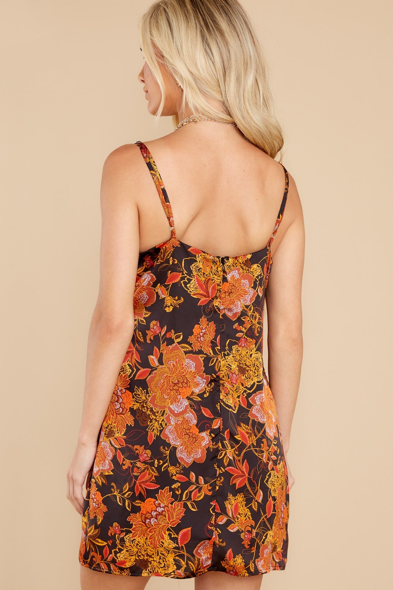 Admiring You Black Multi Floral Print Dress