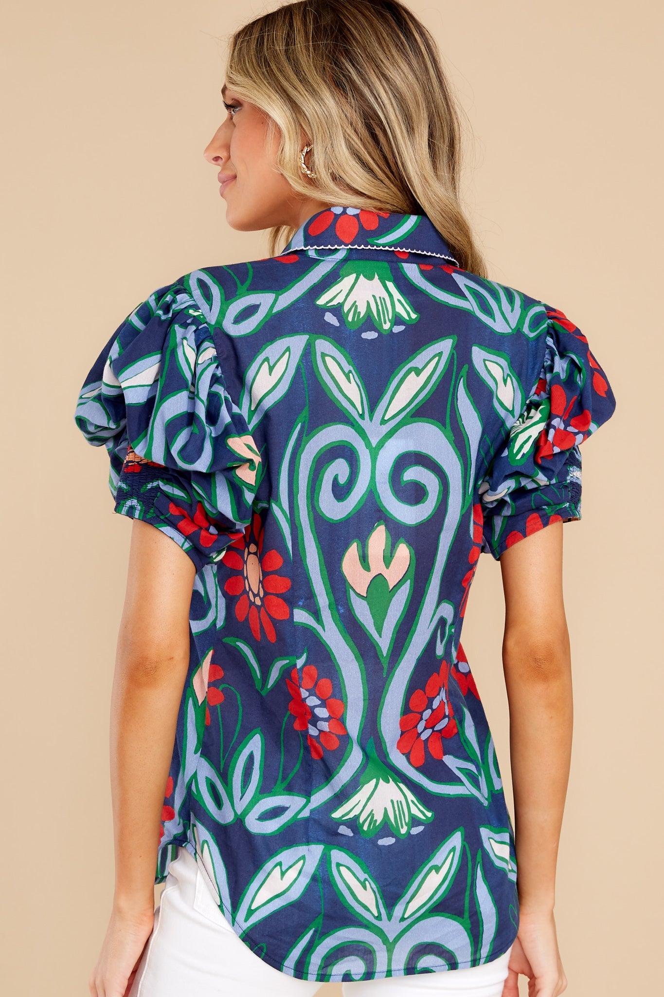 Pilar Roco Azul Blouse