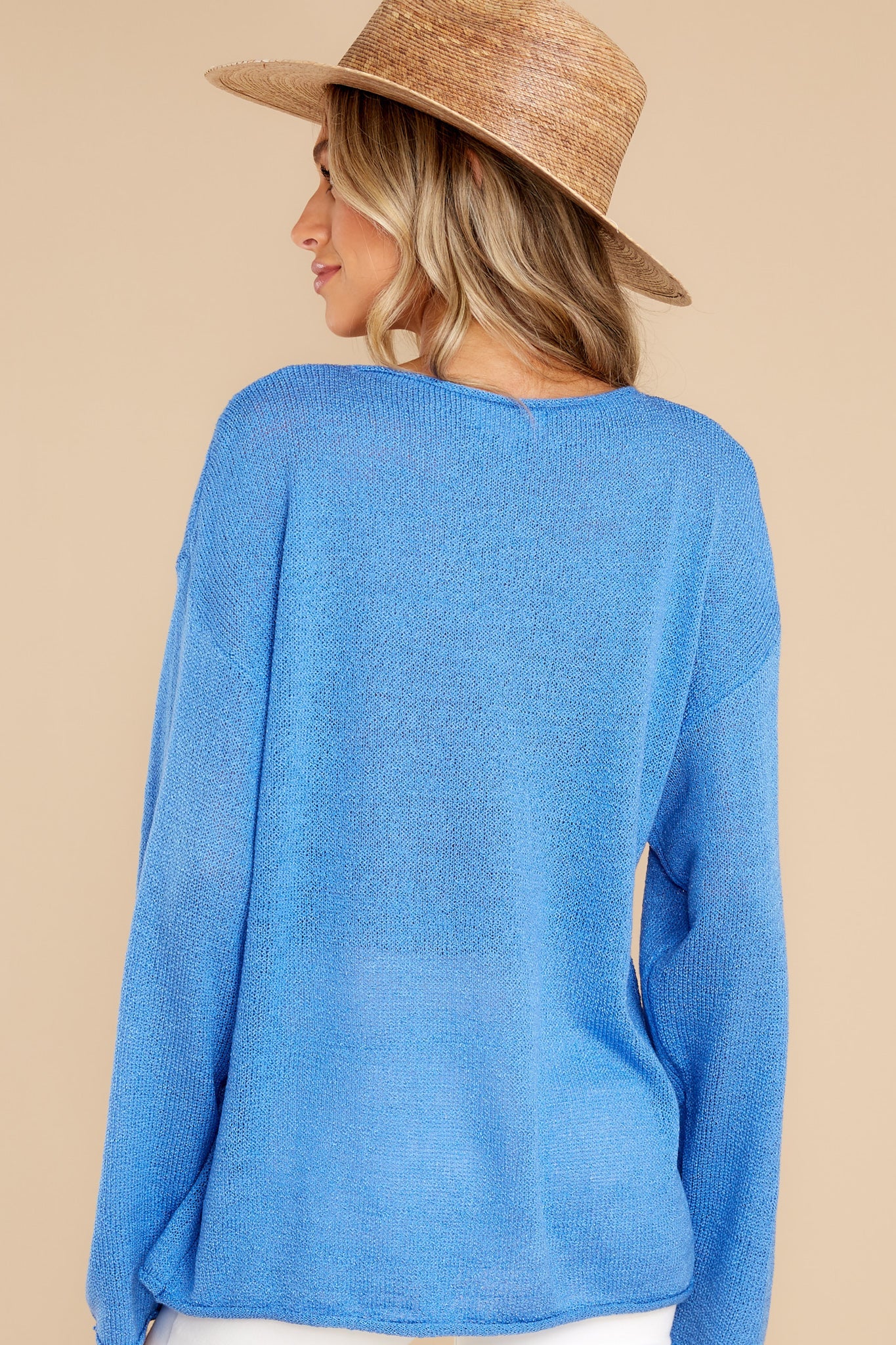 Look To The Future Blue Sweater