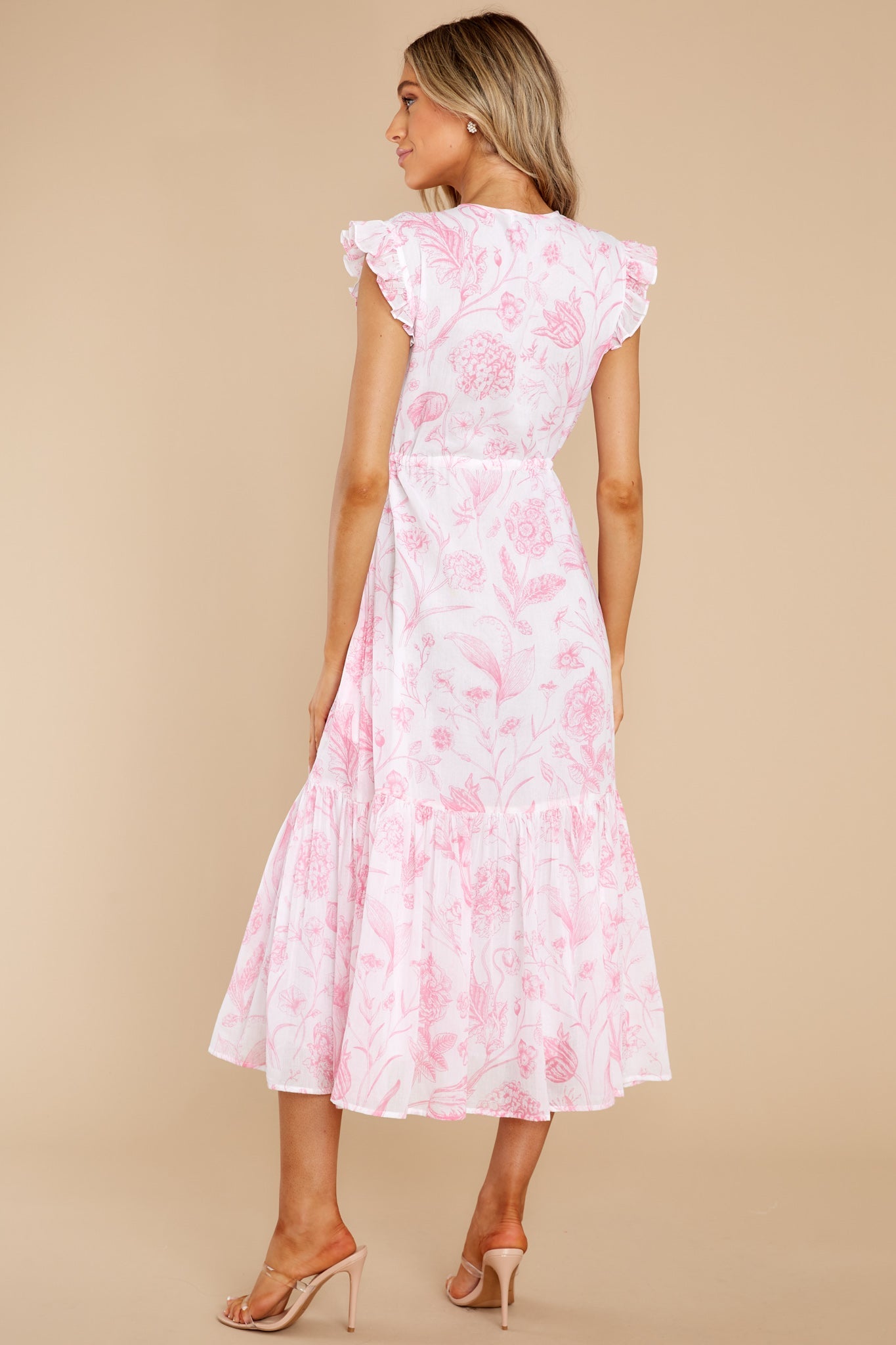 Delia Toile Pink Dress