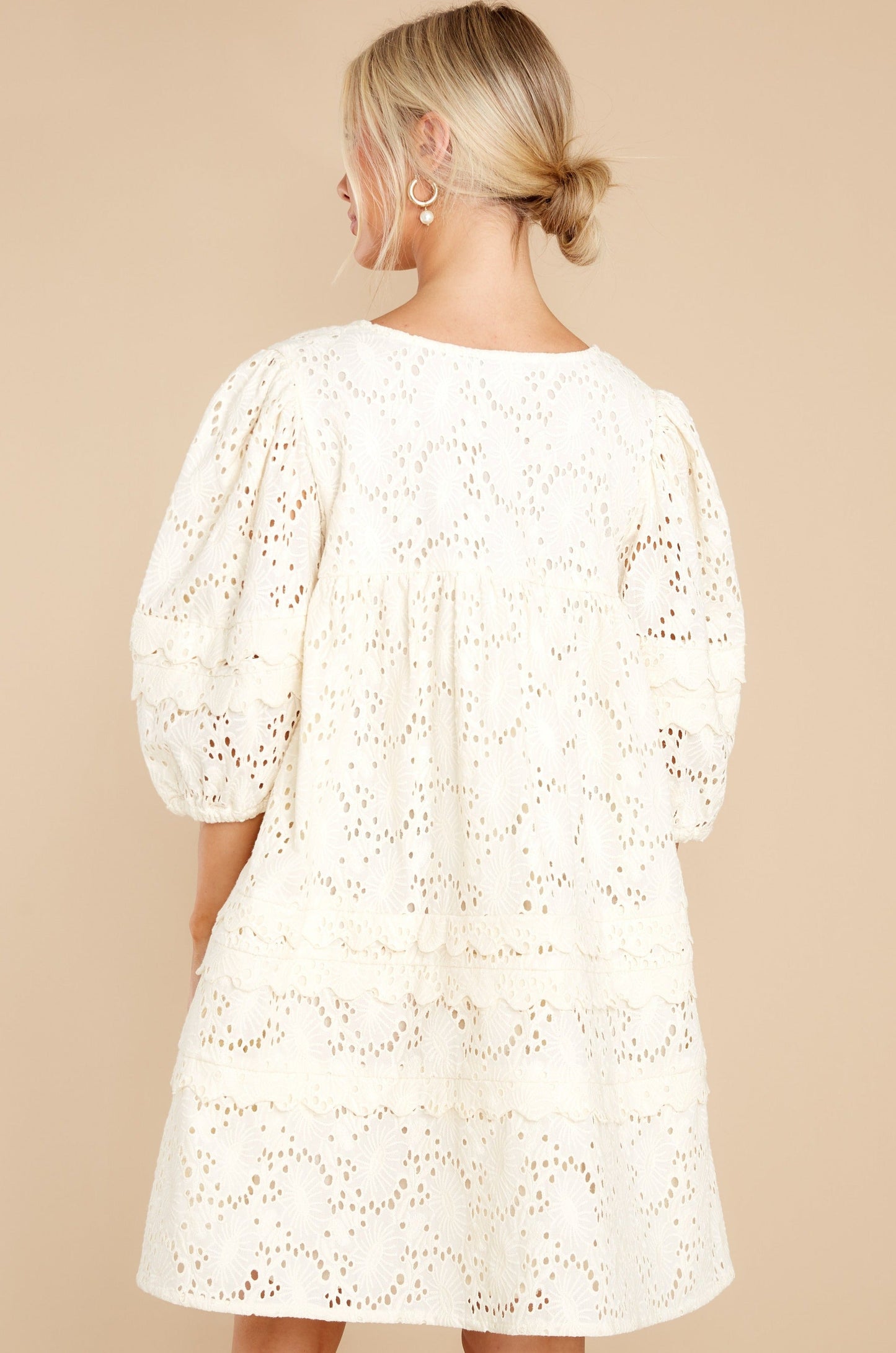 Gracie Ivory Eyelet Dress