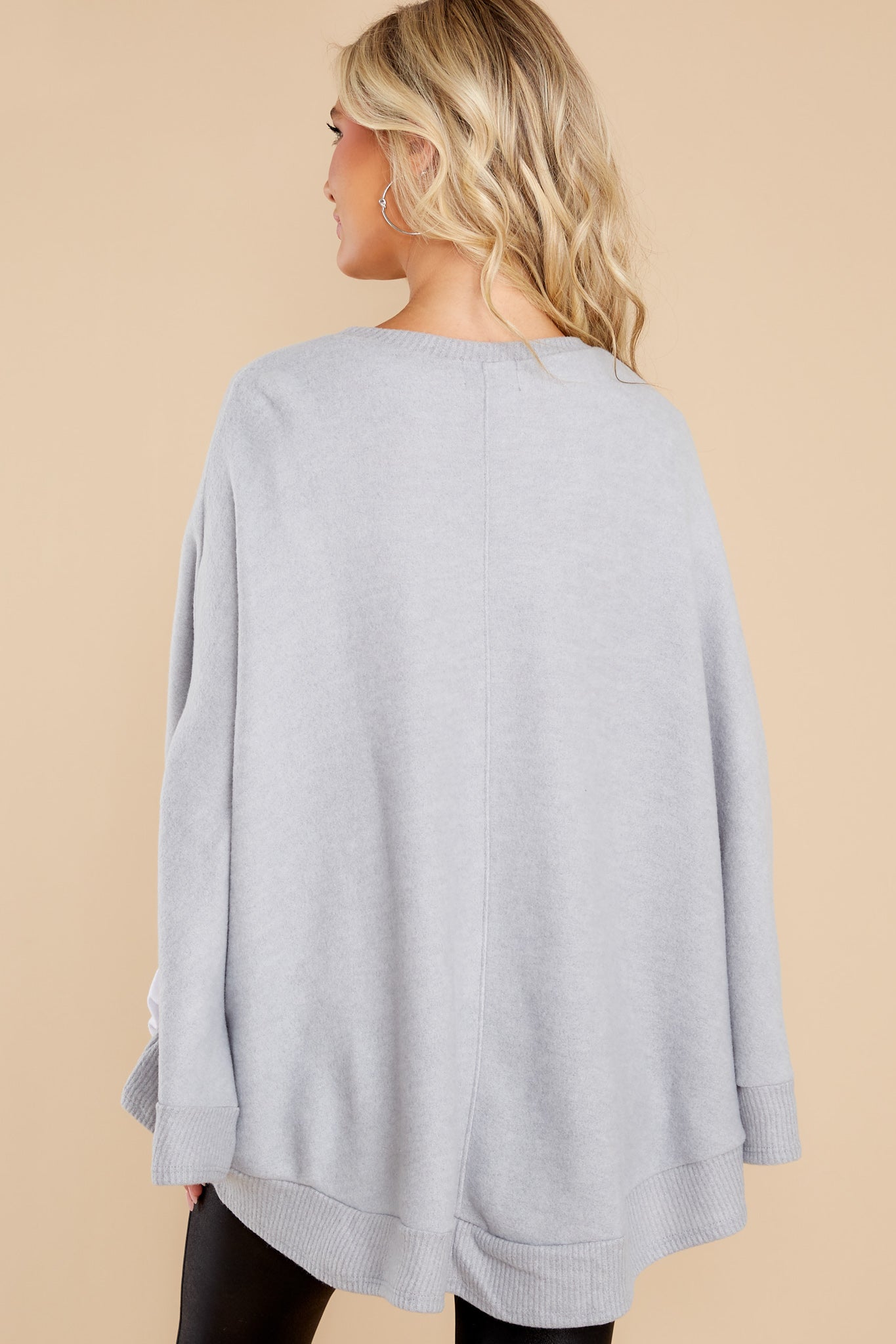 Make Your Mark Heather Grey Poncho
