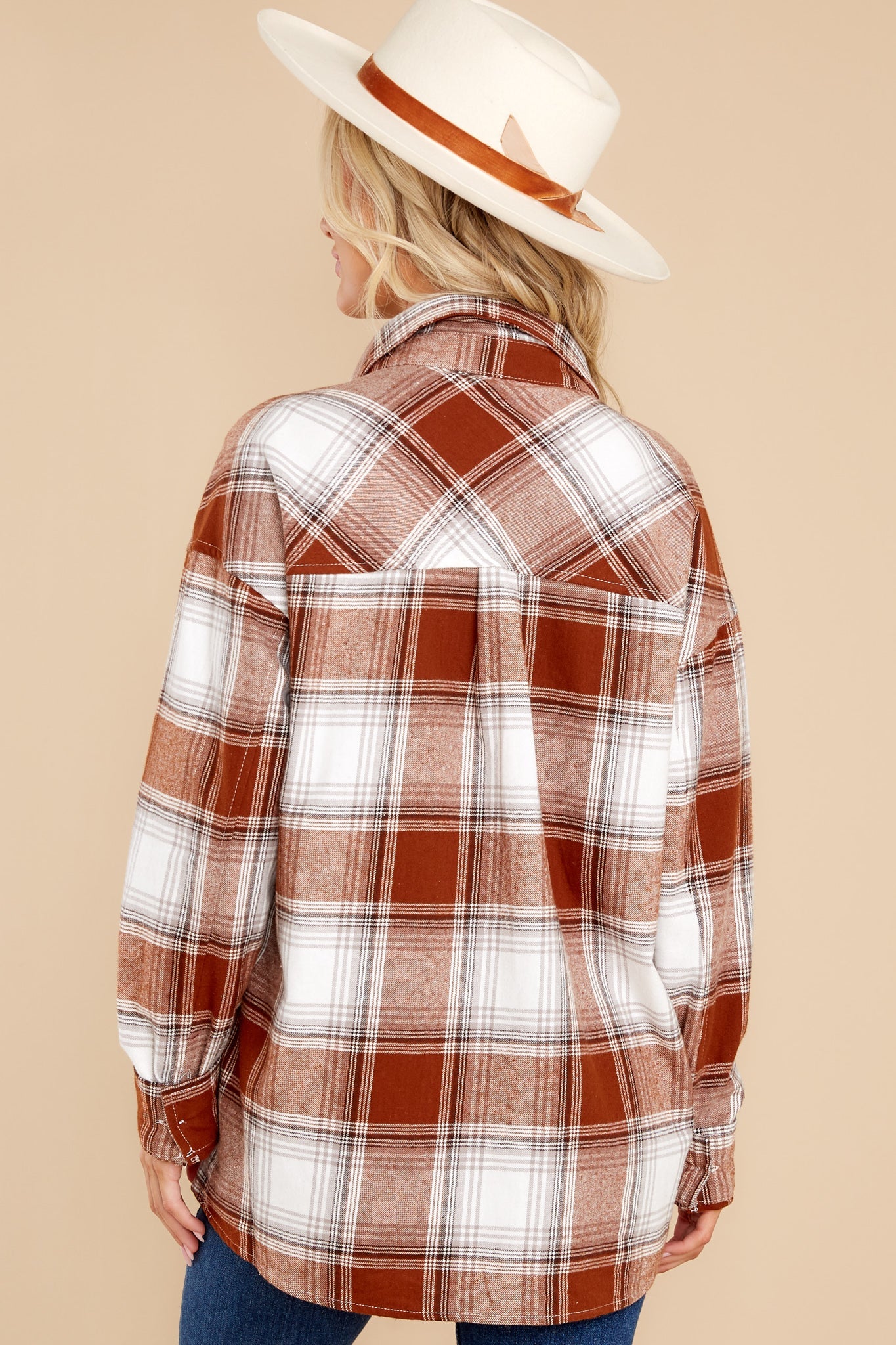 In The Maize Brown Plaid Top