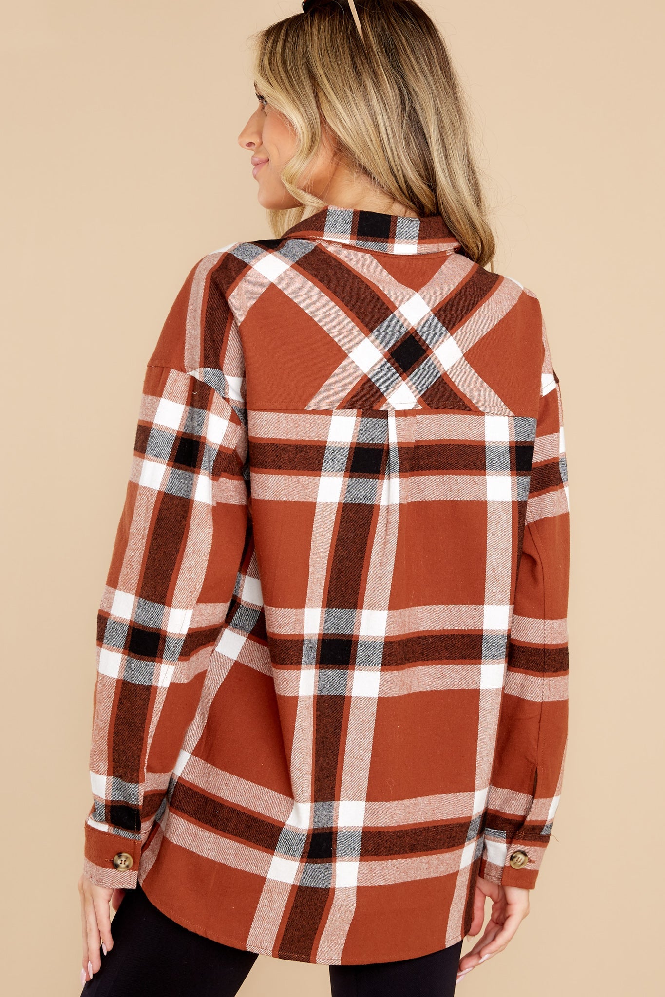 In The Maize Rust Plaid Top
