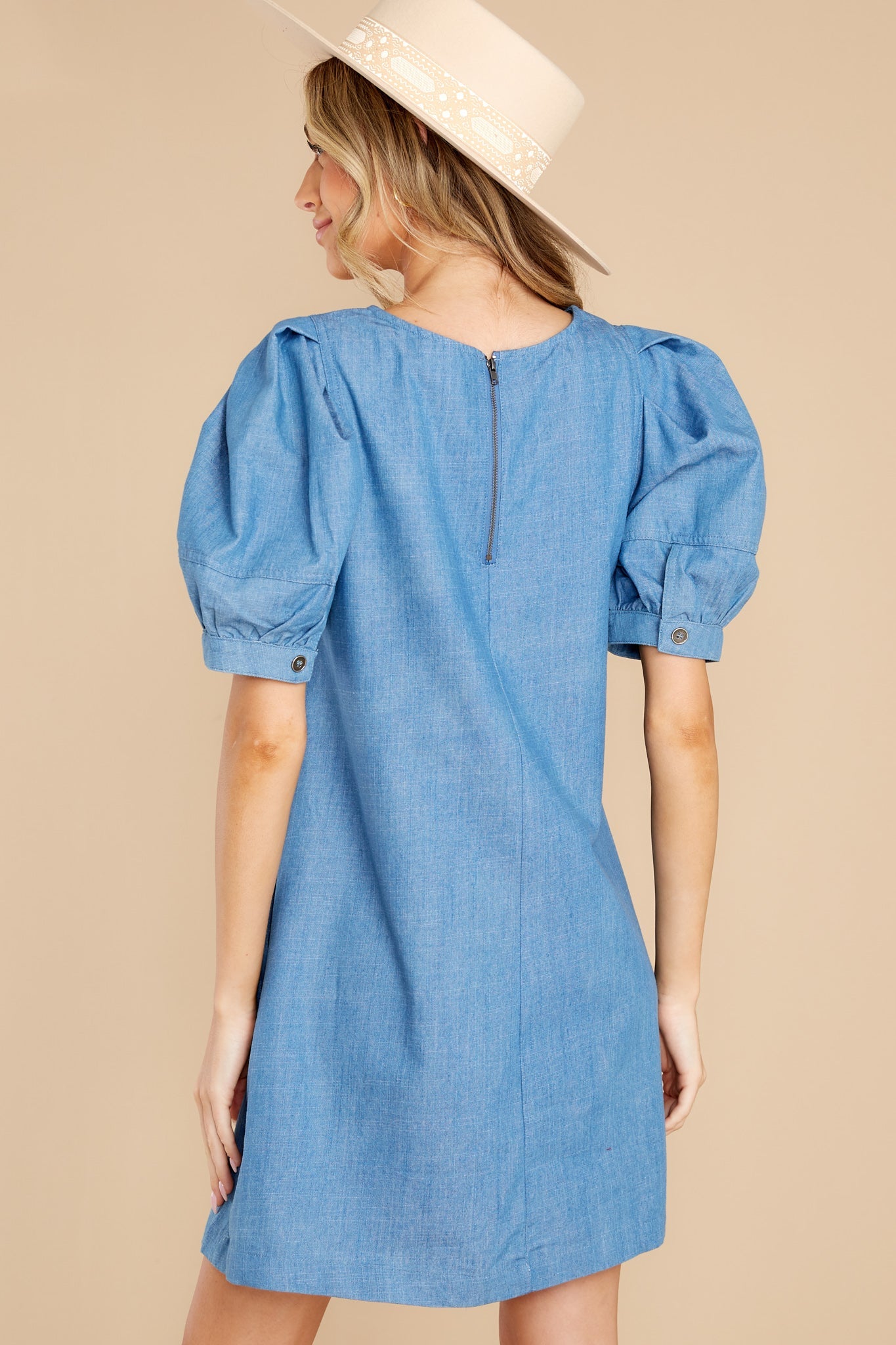 In My Soul Medium Wash Chambray Dress