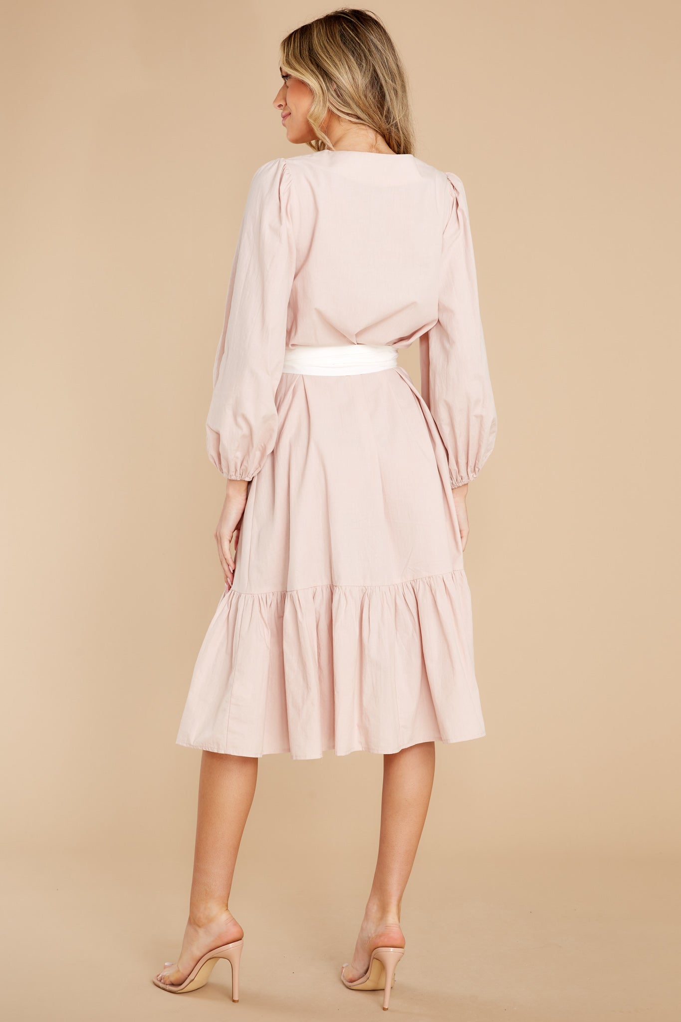 Friend Zone Taupe Midi Dress