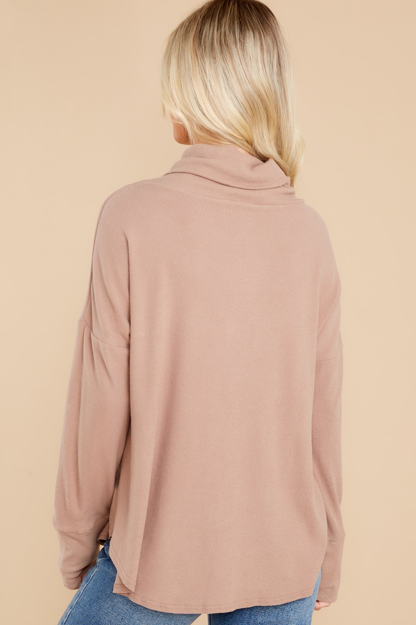 Always Stunning Taupe Turtleneck Sweater