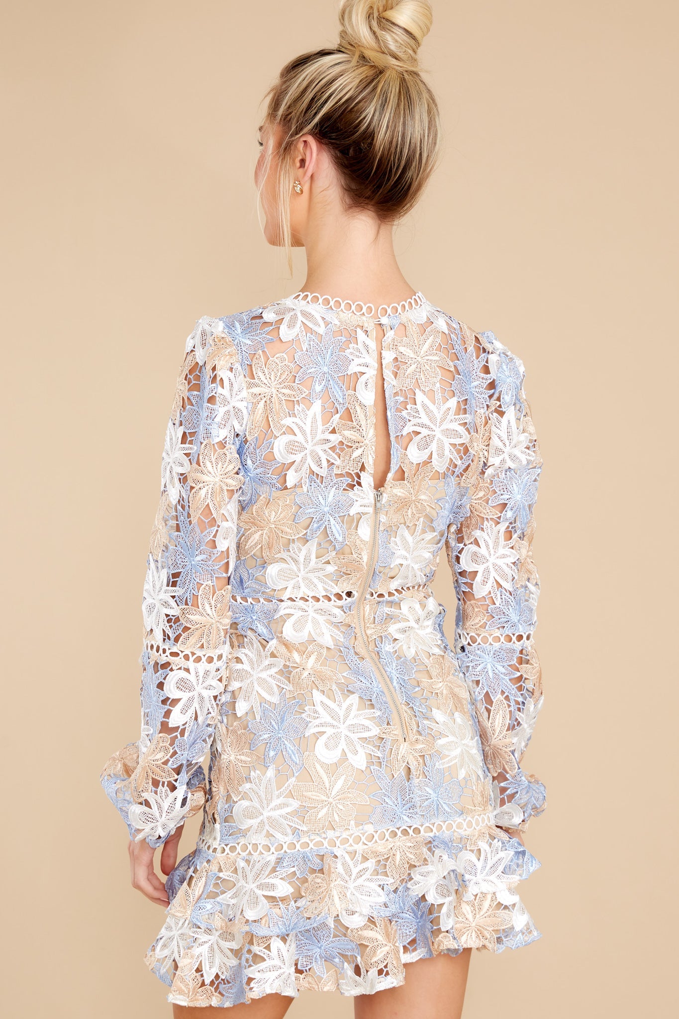 Everlasting Love Cream Multi Lace Dress
