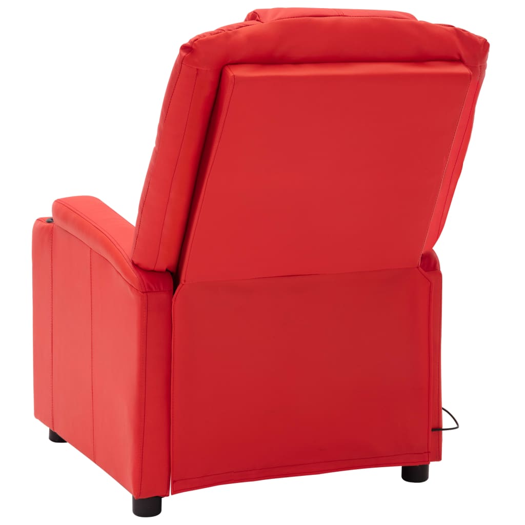 Massagesessel Rot Kunstleder