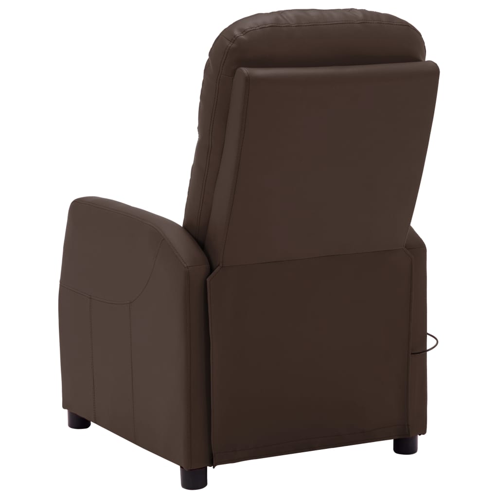 Massagesessel Braun Kunstleder