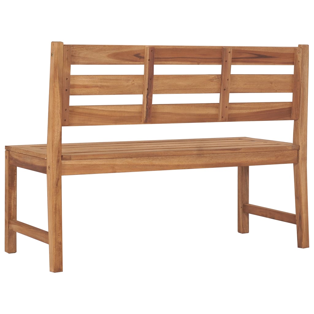Gartenbank 120 cm Massivholz Teak