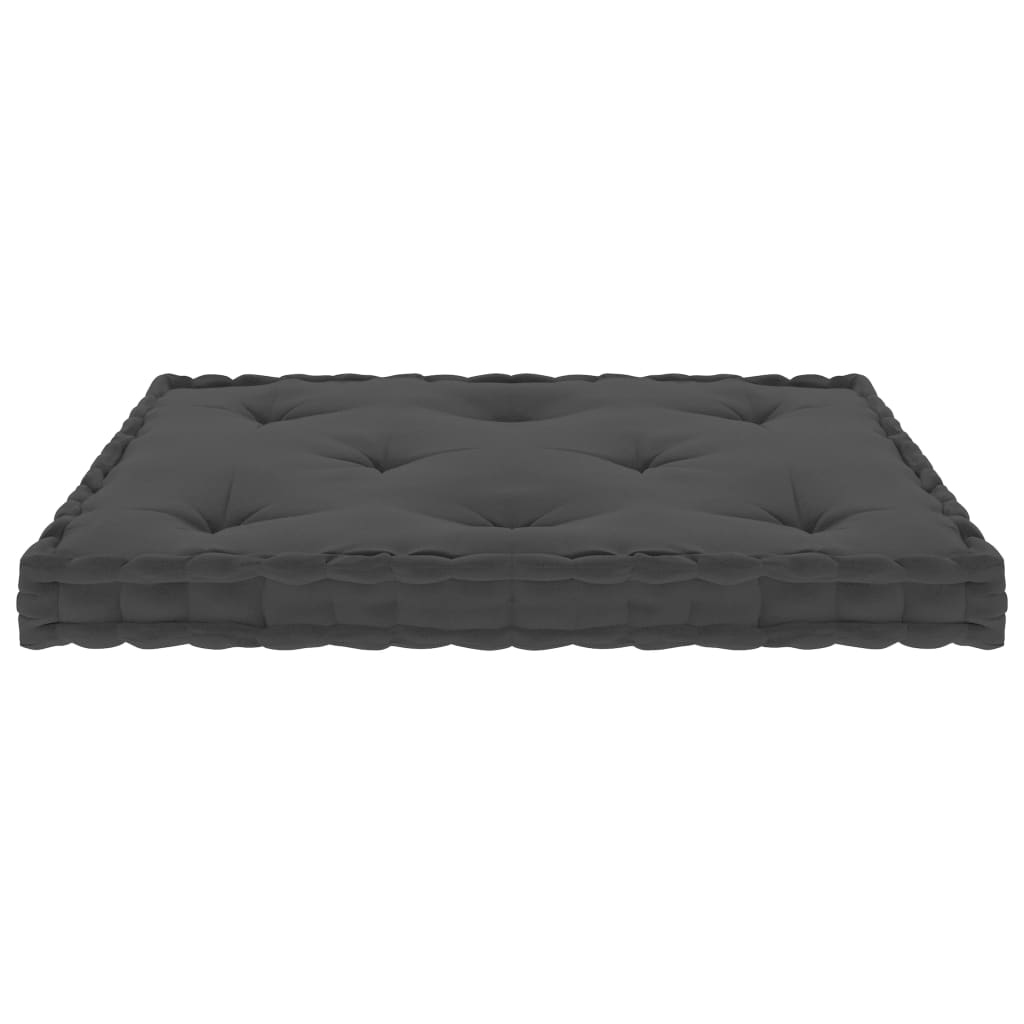 Paletten-Bodenkissen Anthrazit 73x40x7 cm Baumwolle