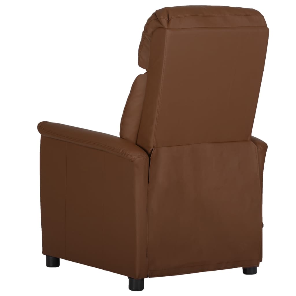 Massagesessel Braun Kunstleder
