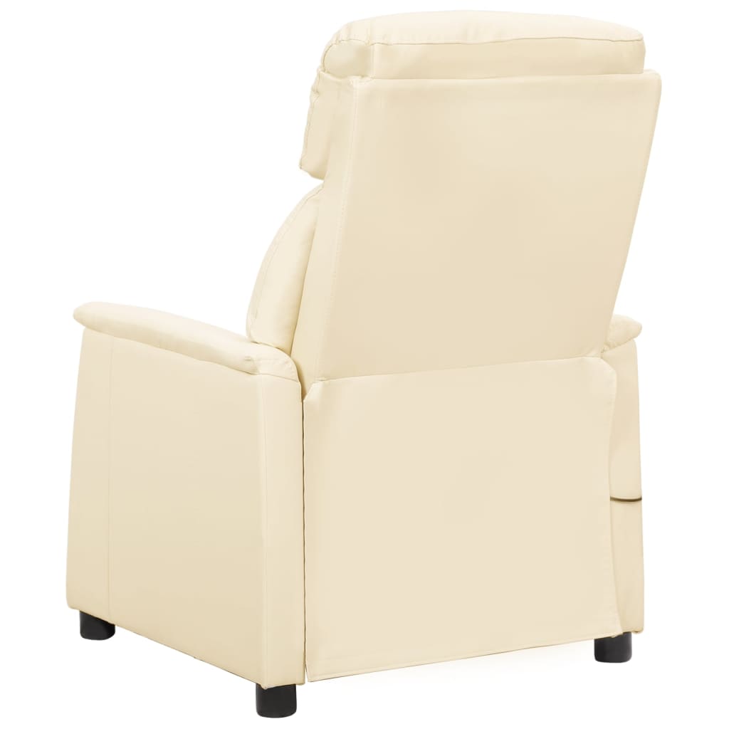 Massagesessel Creme Kunstleder