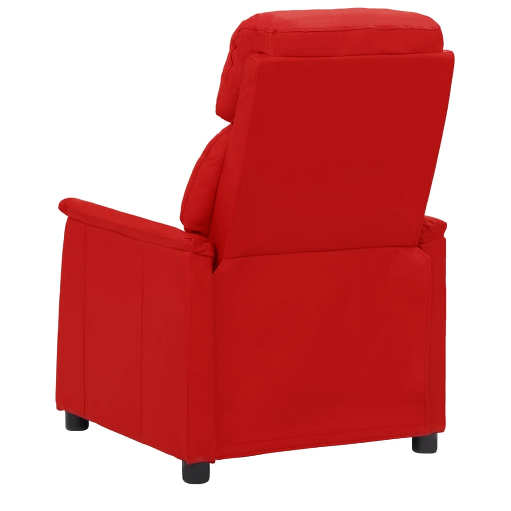 Massagesessel Weinrot Kunstleder