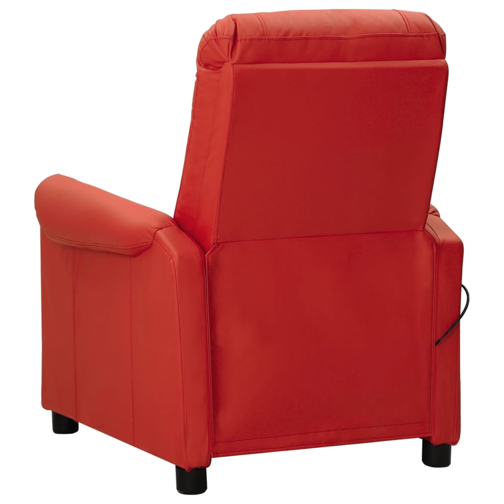 Massagesessel Weinrot Kunstleder